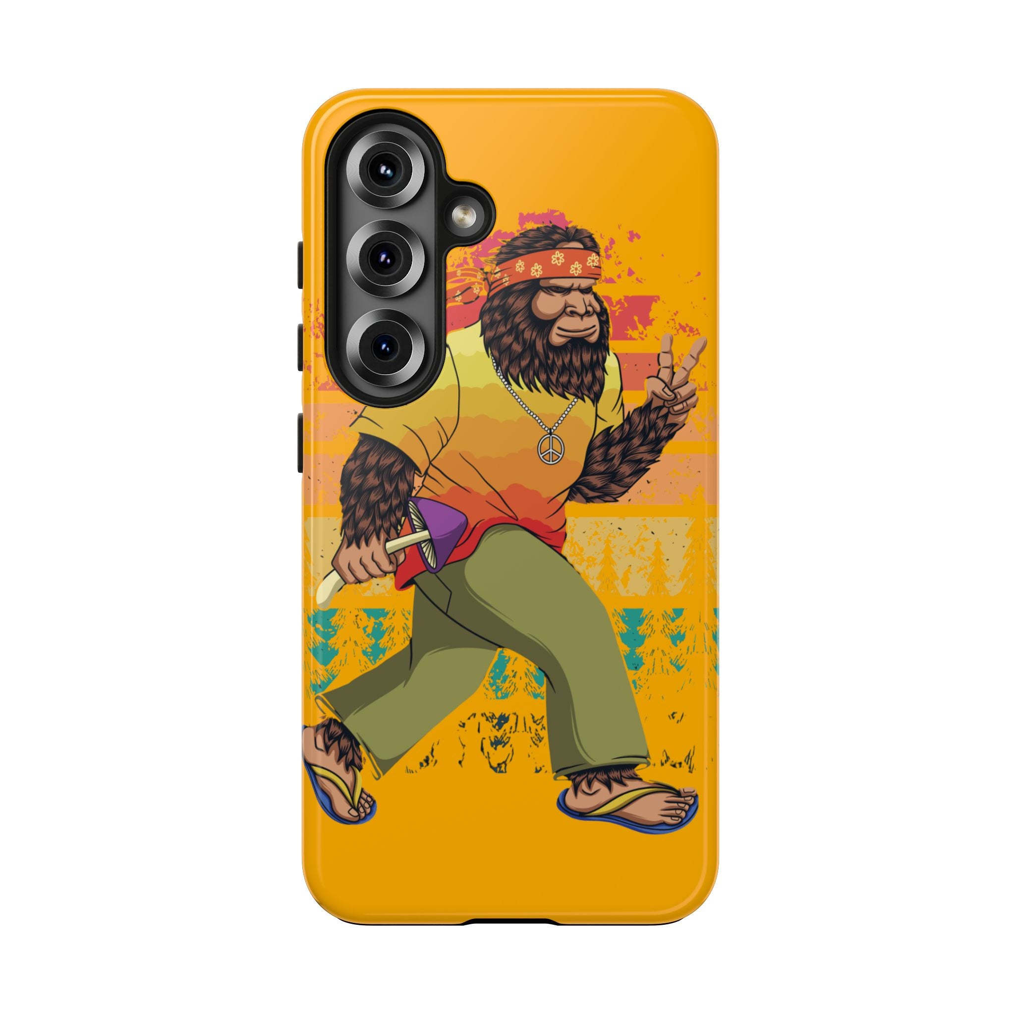 70s Bigfoot Mushroom Hunting Peace Phone Case 🍄✌️