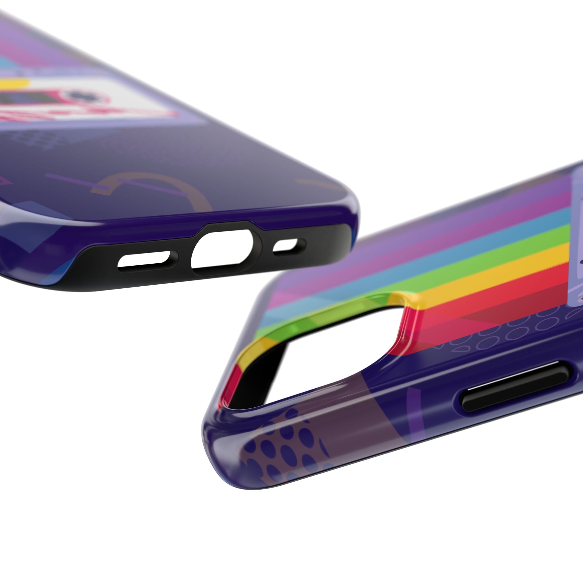 80s–90s Cassette Rainbow Phone Case 📼🌈📱