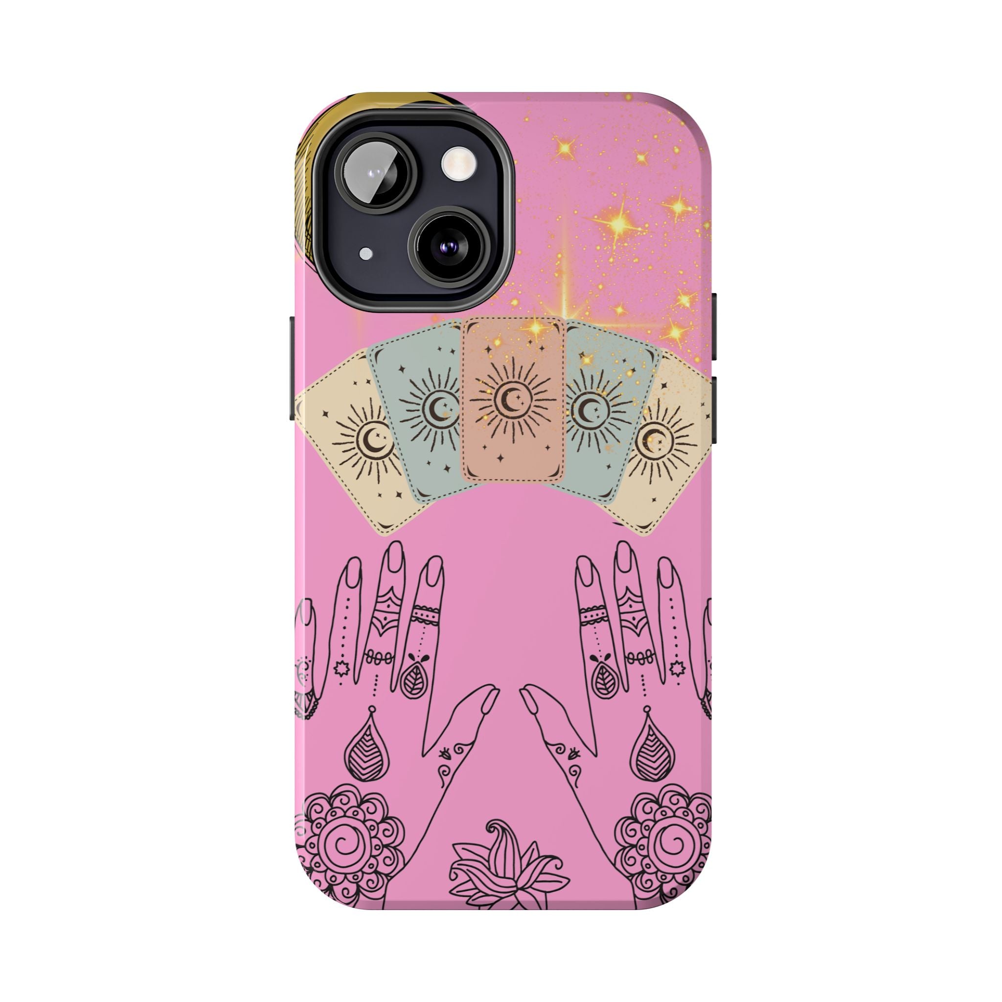 60s–70s Mystical Tarot Henna Hands Phone Case 🔮📱