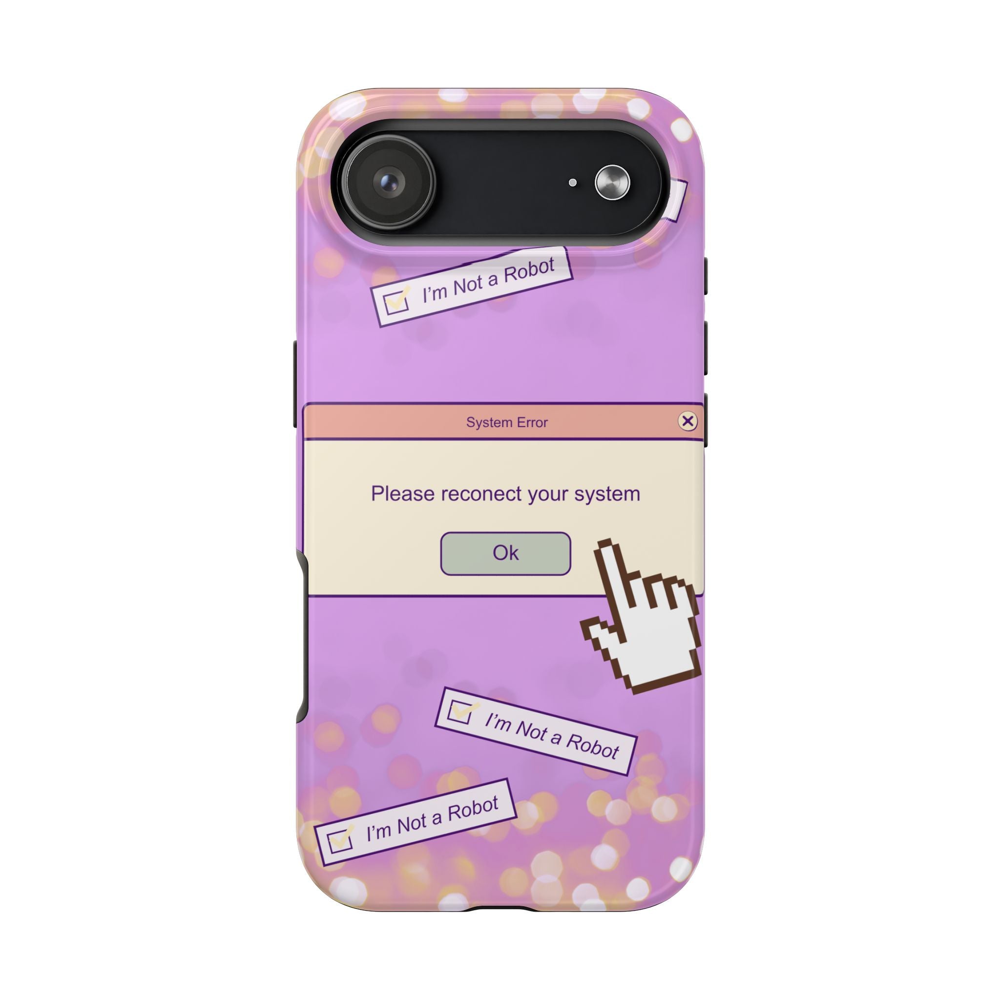 Y2K I’m Not a Robot System Error Phone Case 🤖💻📱
