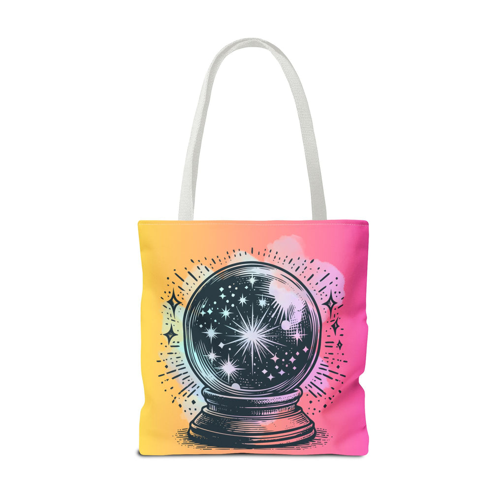 🔮✨ 70s Crystal Ball Mystical Tote Bag 🌼🌙
