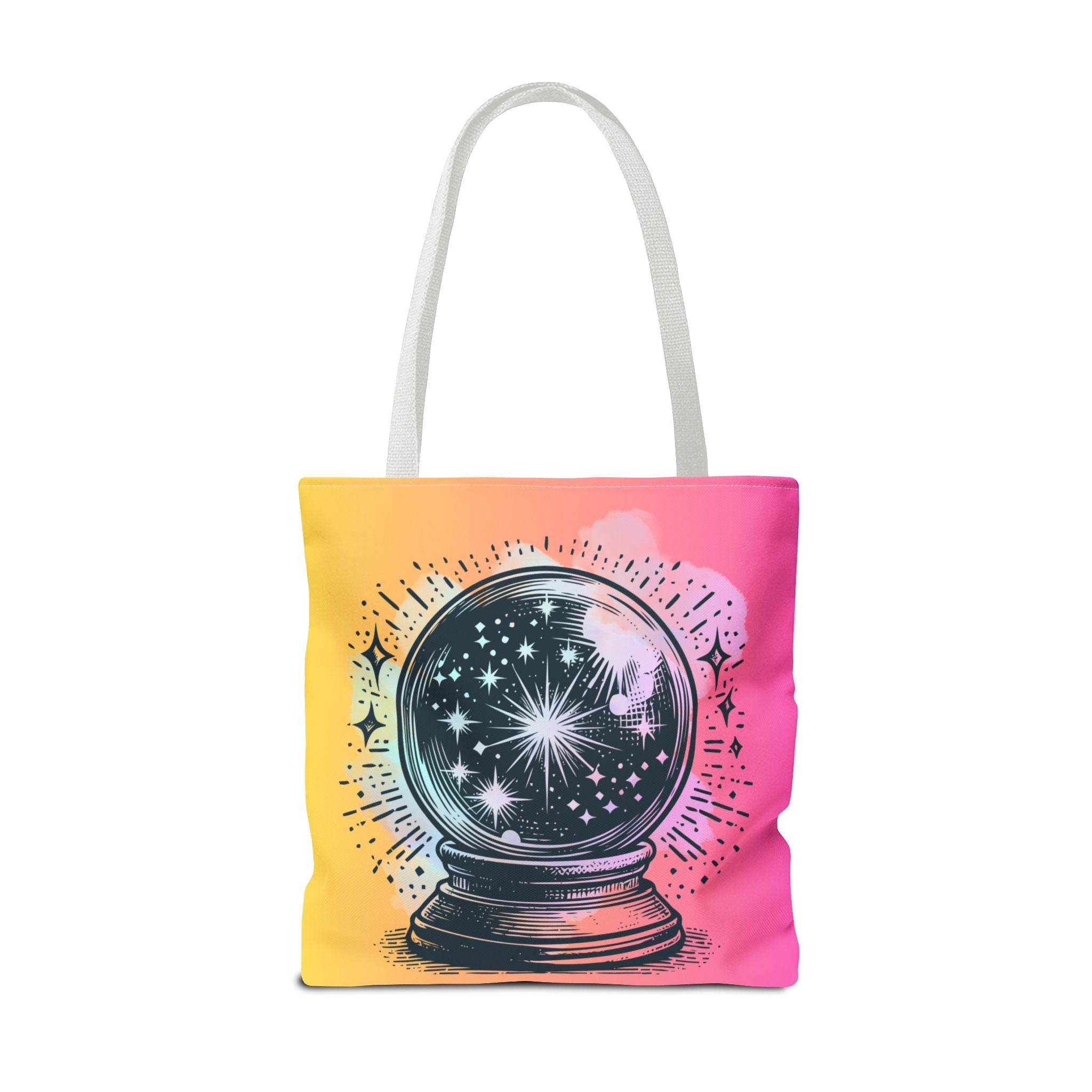 🔮✨ 70s Crystal Ball Mystical Tote Bag 🌼🌙