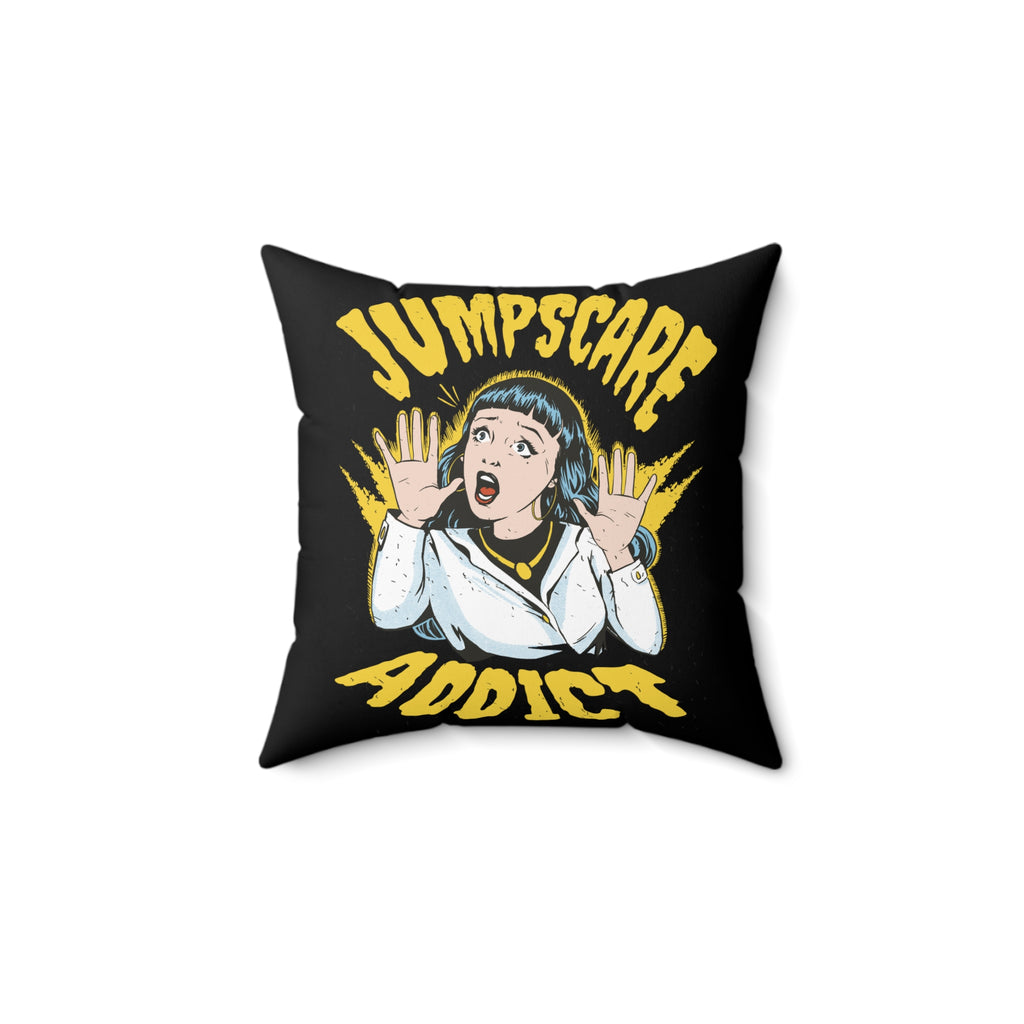 Jumpscare Addict 80s Nostalgia Pillow