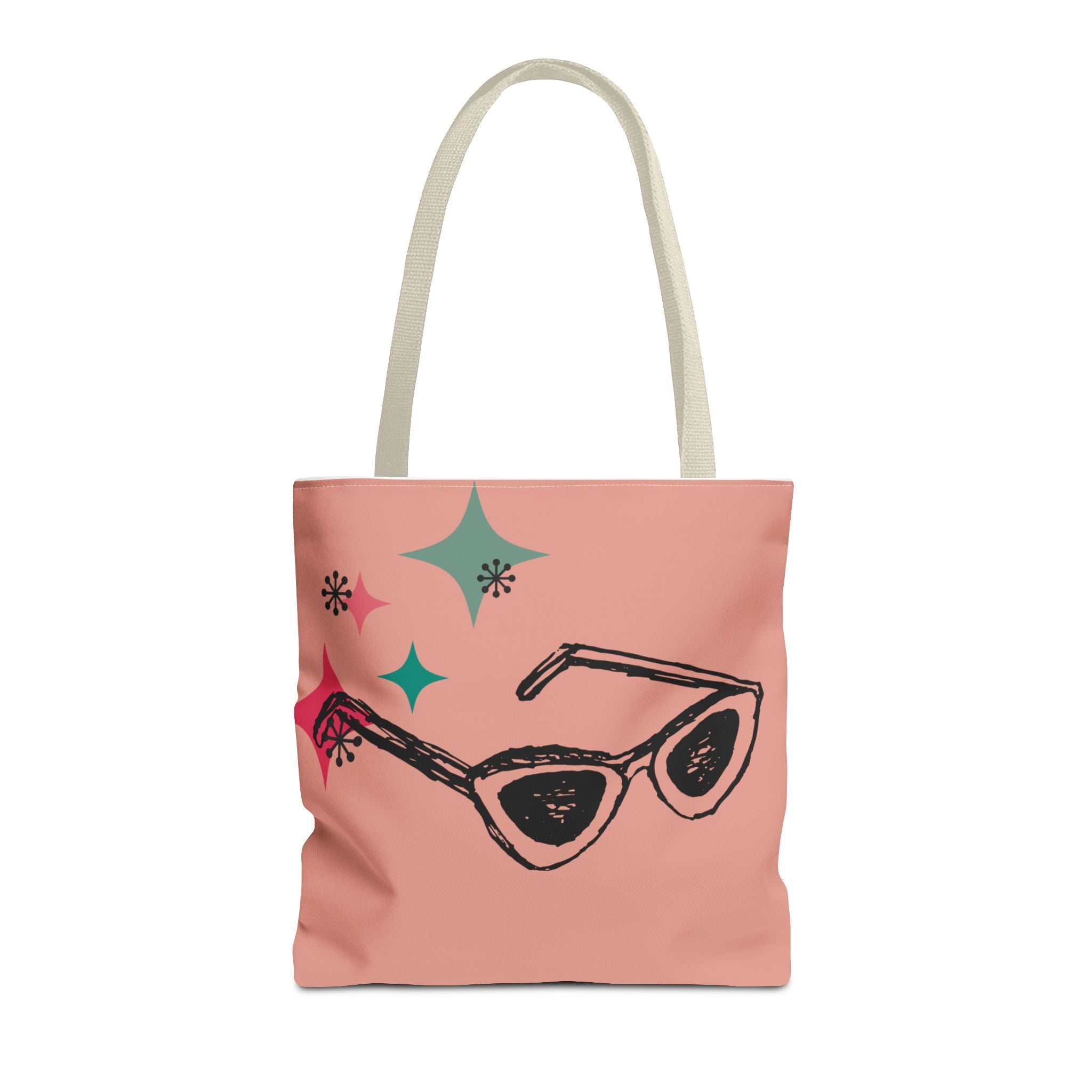 🕶️ 50s Retro Peachy Tote Bag