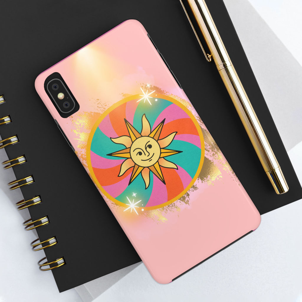 70s Sunshine Tarot Gold Mystical Phone Case 🔮☀️📱