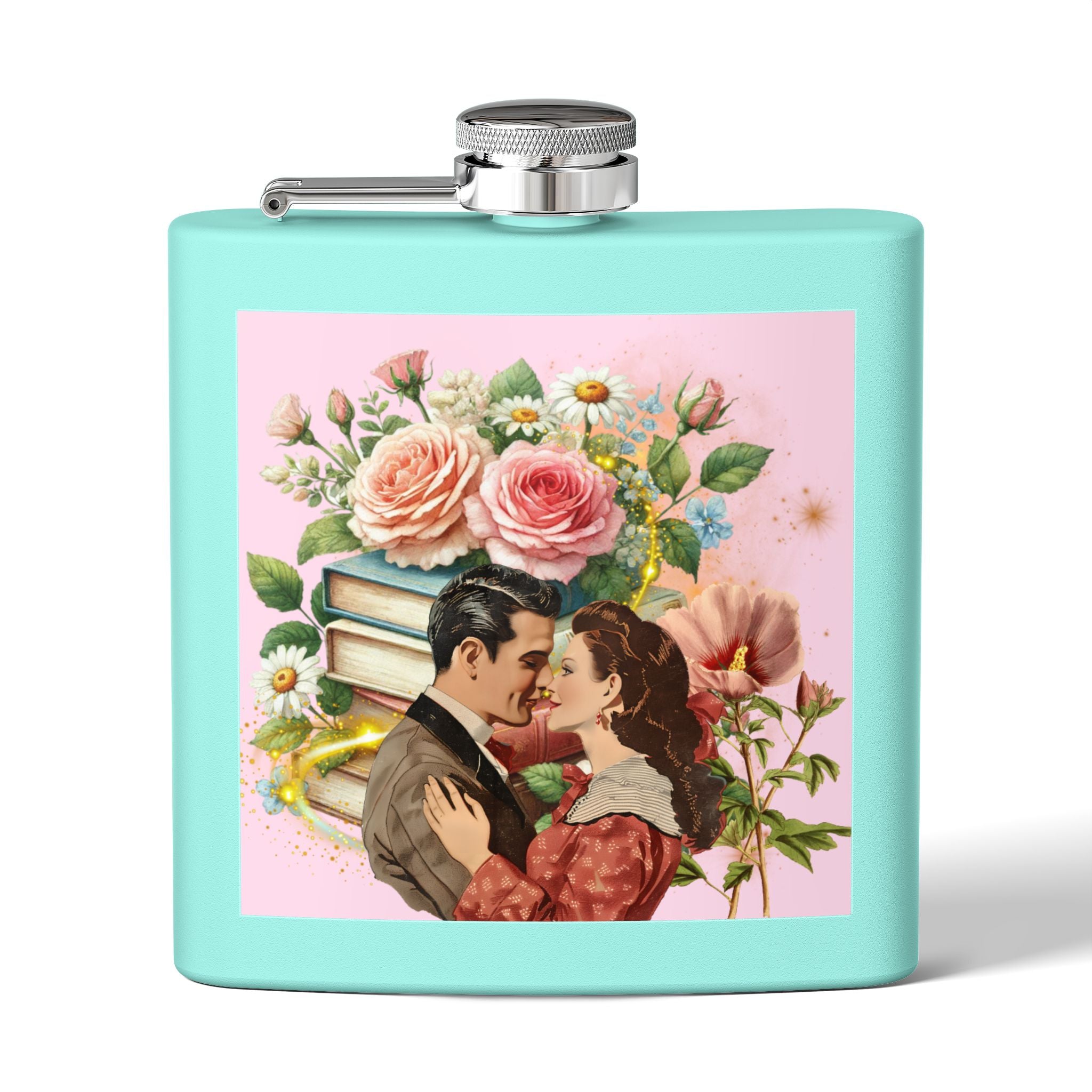 Books and Romance Flask