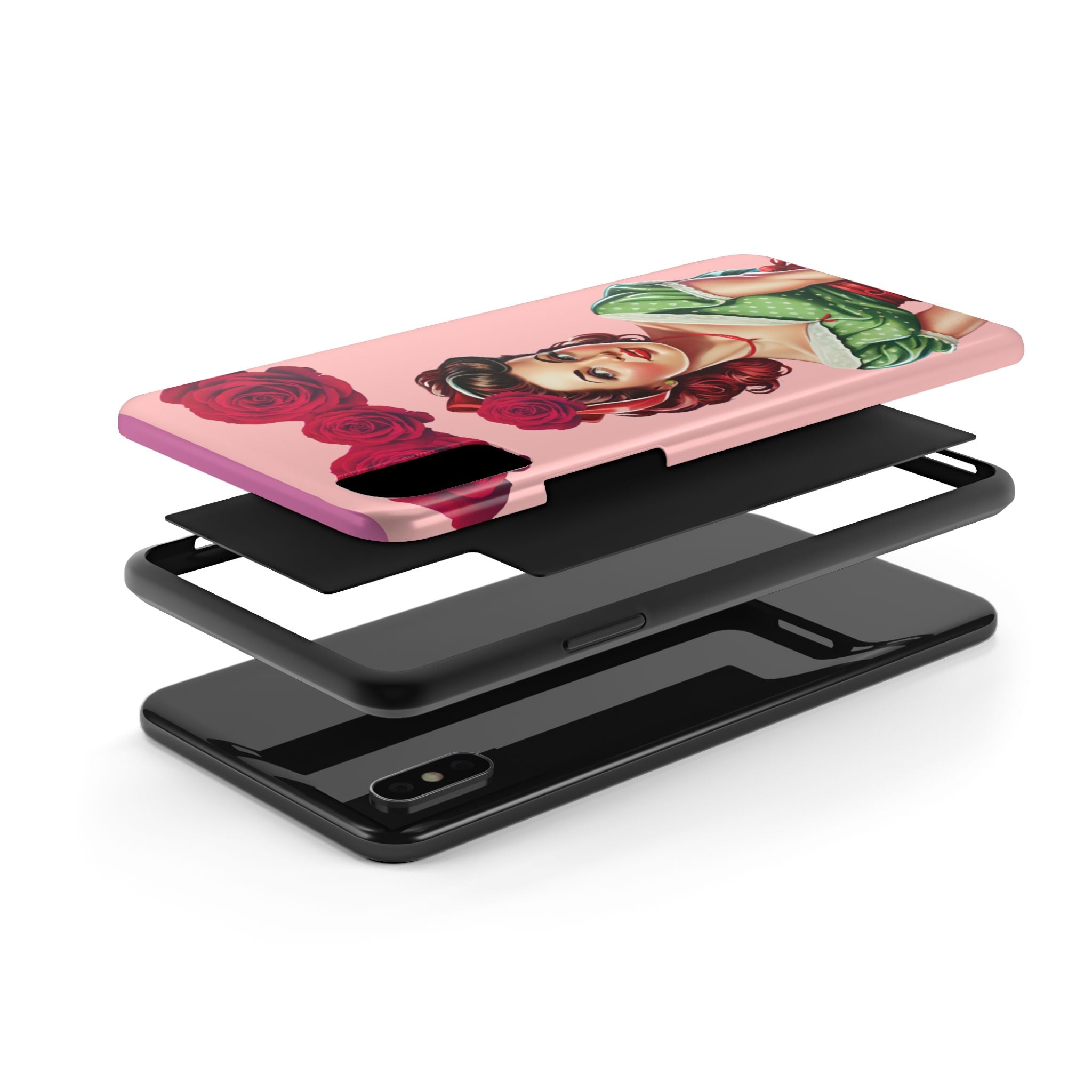 50s Rose Pinup Romance Phone Case 🌹💕📱