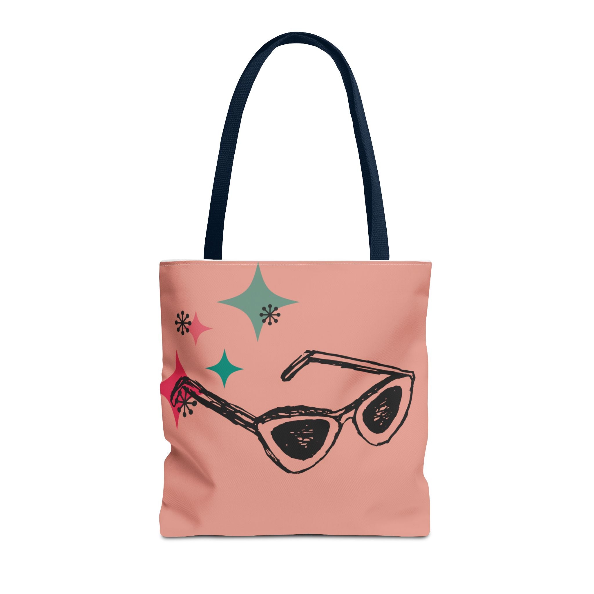 🕶️ 50s Retro Peachy Tote Bag