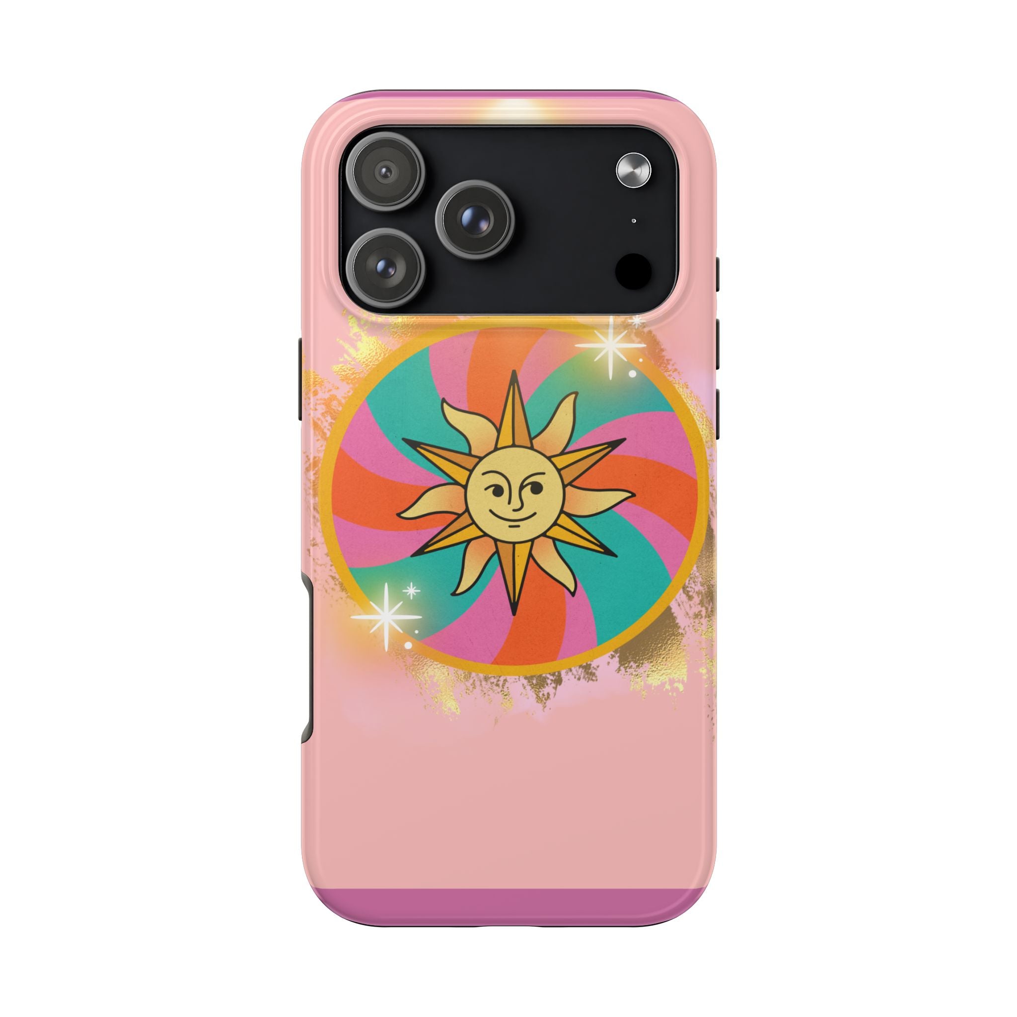 70s Sunshine Tarot Gold Mystical Phone Case 🔮☀️📱
