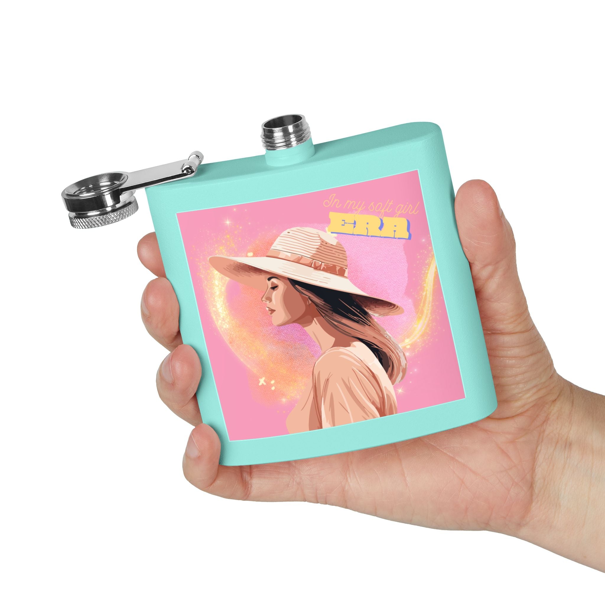 In My Soft Girl Era Pink Flask