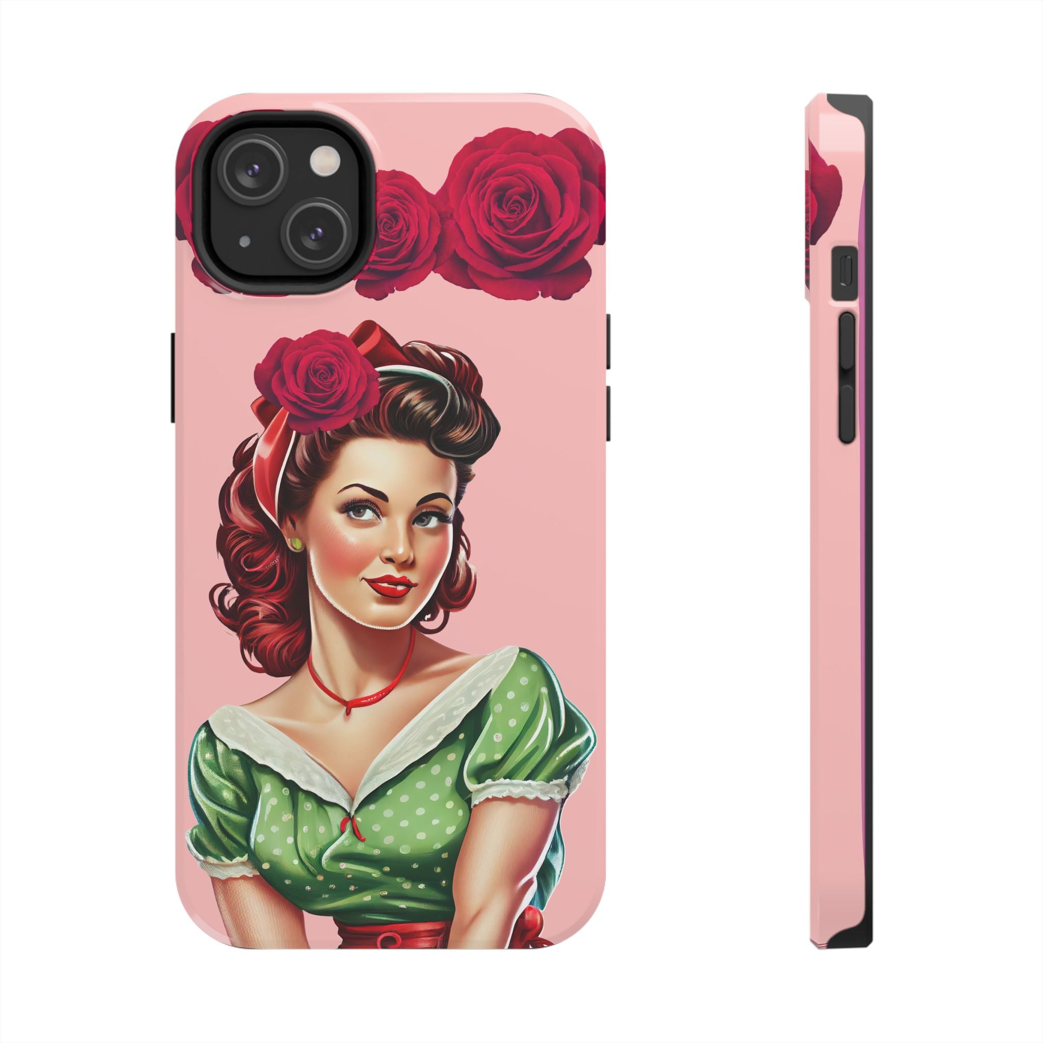 50s Rose Pinup Romance Phone Case 🌹💕📱
