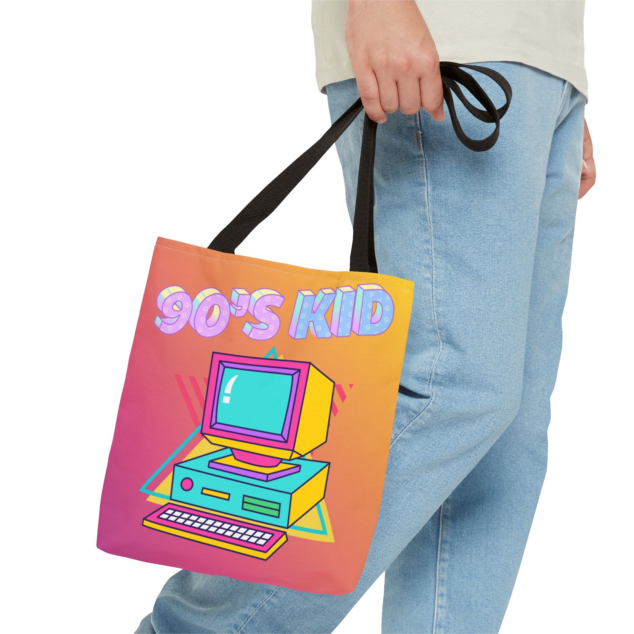 💾🖥️ 90s Kid Computer Tote Bag 🌈✨