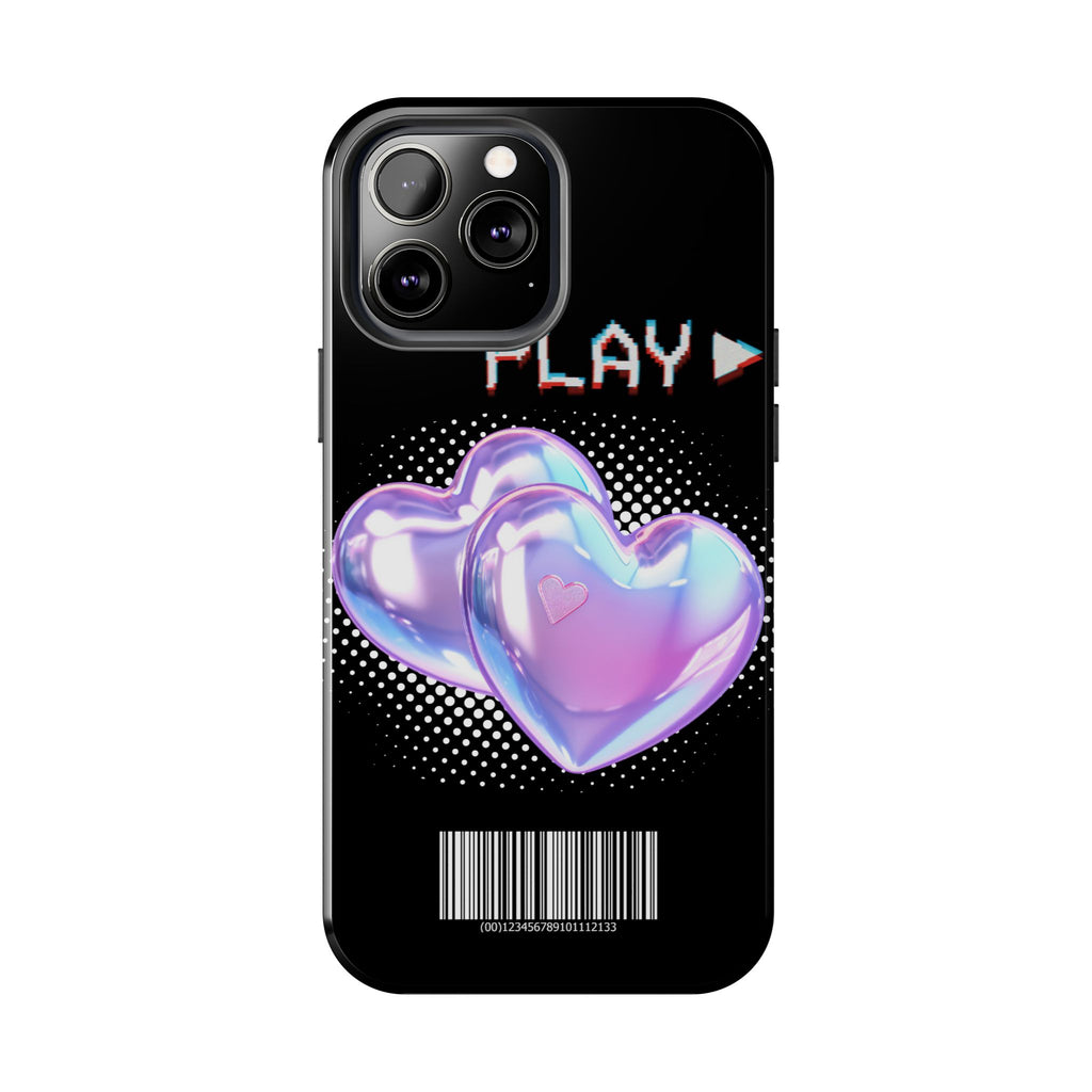 Y2K Black Play Barcode Phone Case 📱🖤