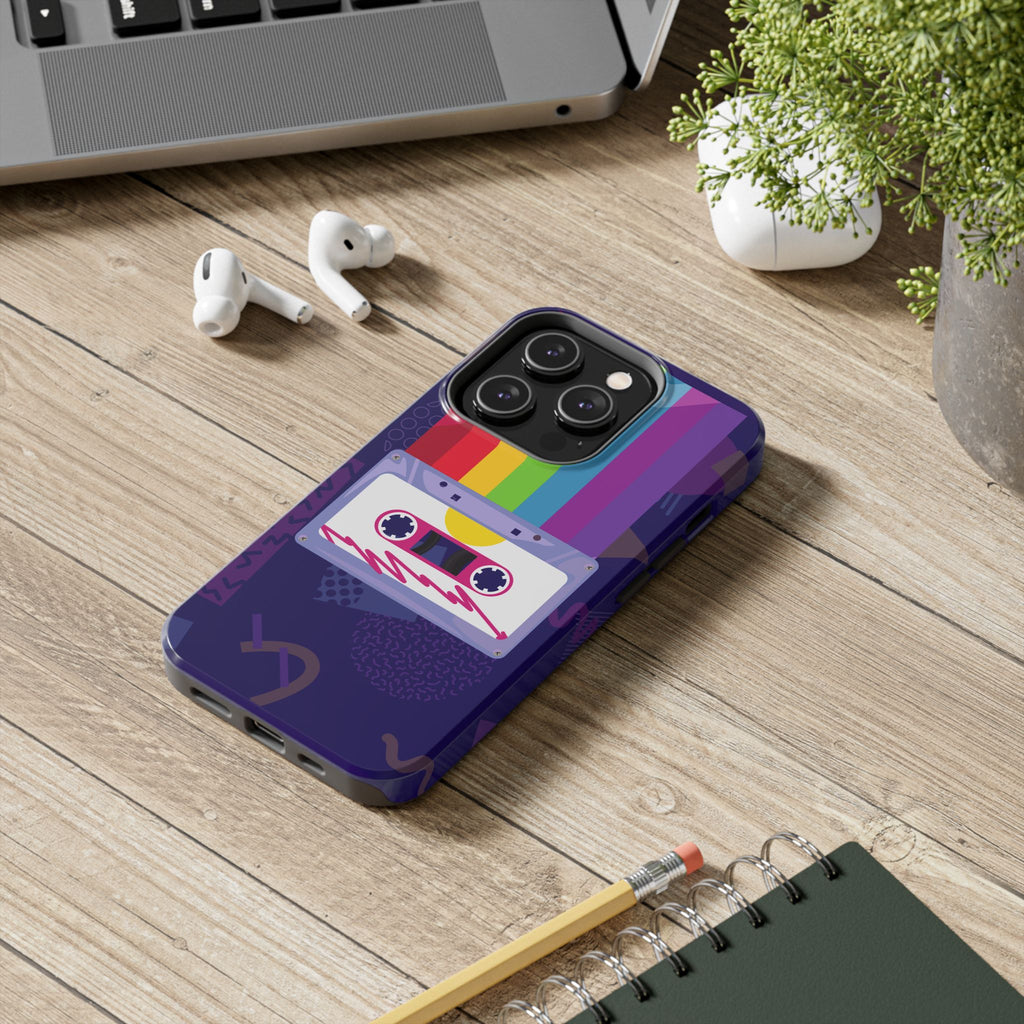 80s–90s Cassette Rainbow Phone Case 📼🌈📱