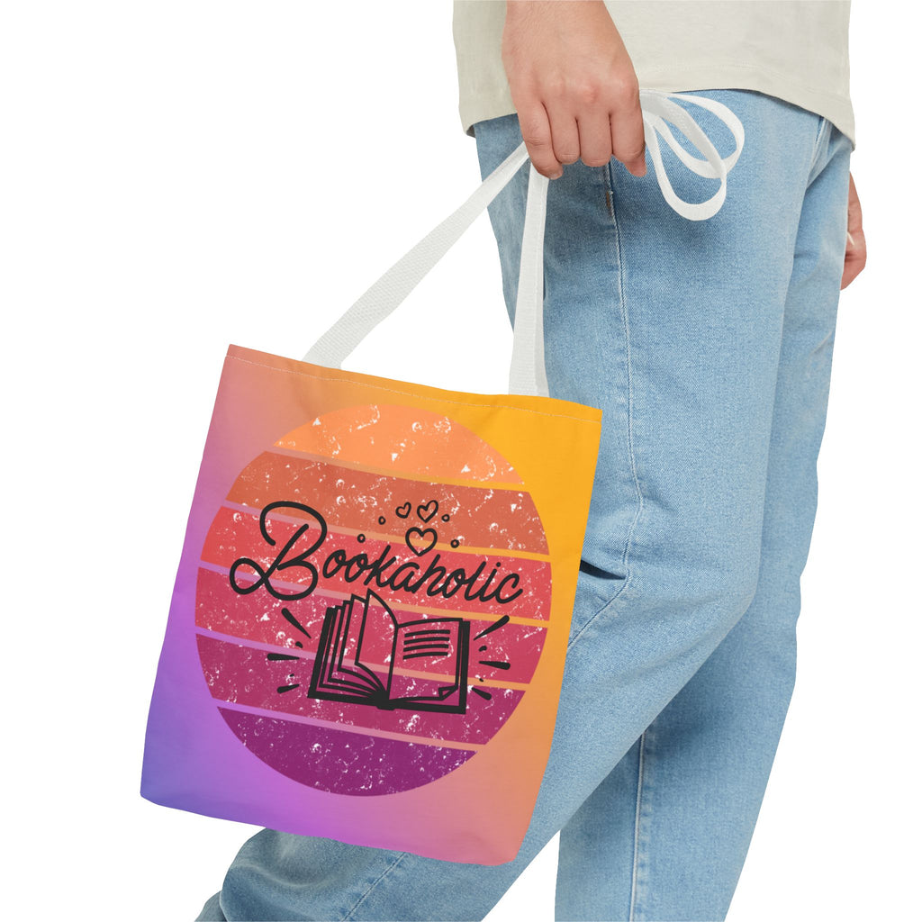 📚 60s Bookaholic Retro Tote Bag