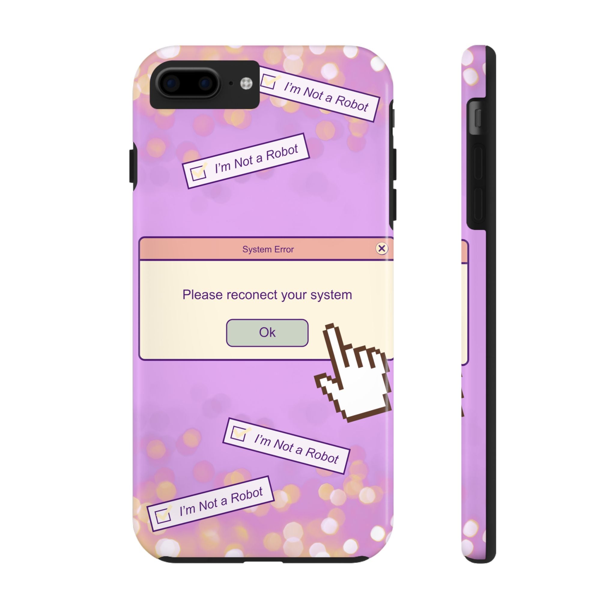 Y2K I’m Not a Robot System Error Phone Case 🤖💻📱