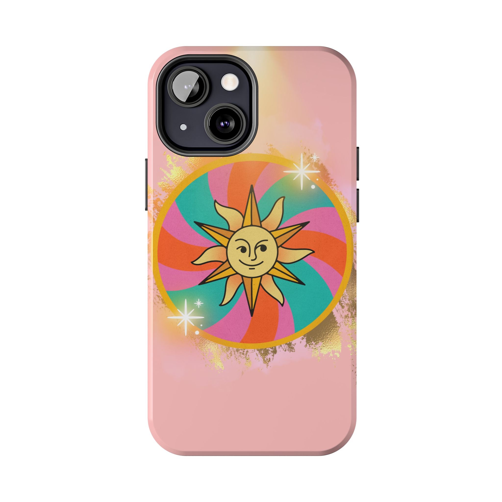 70s Sunshine Tarot Gold Mystical Phone Case 🔮☀️📱