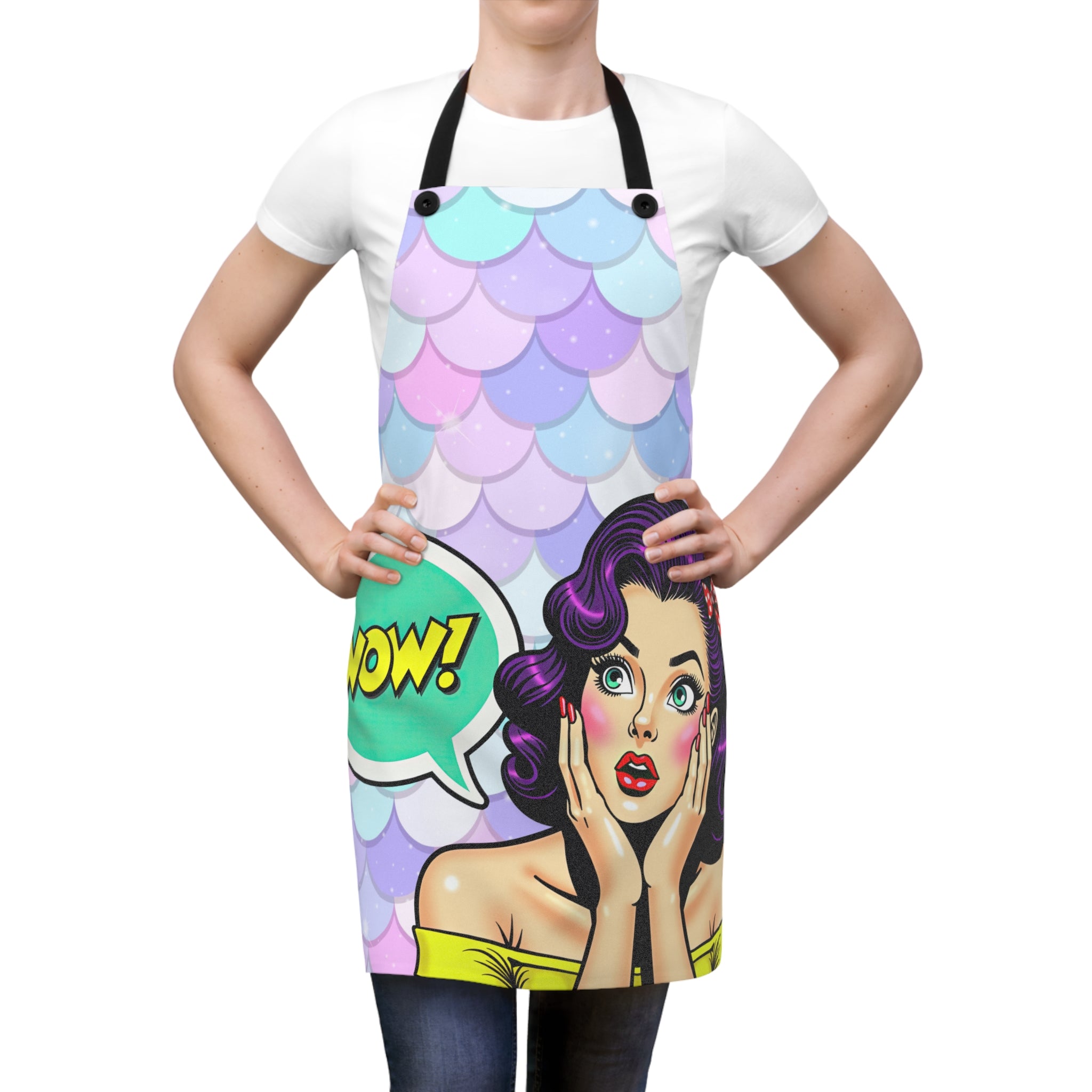 60s Comic Book “Wow” Pinup Cooking Apron 💥👩‍🍳