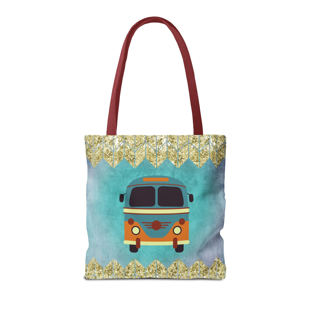 🌈 70s Hippie Soul Van Retro Tote Bag