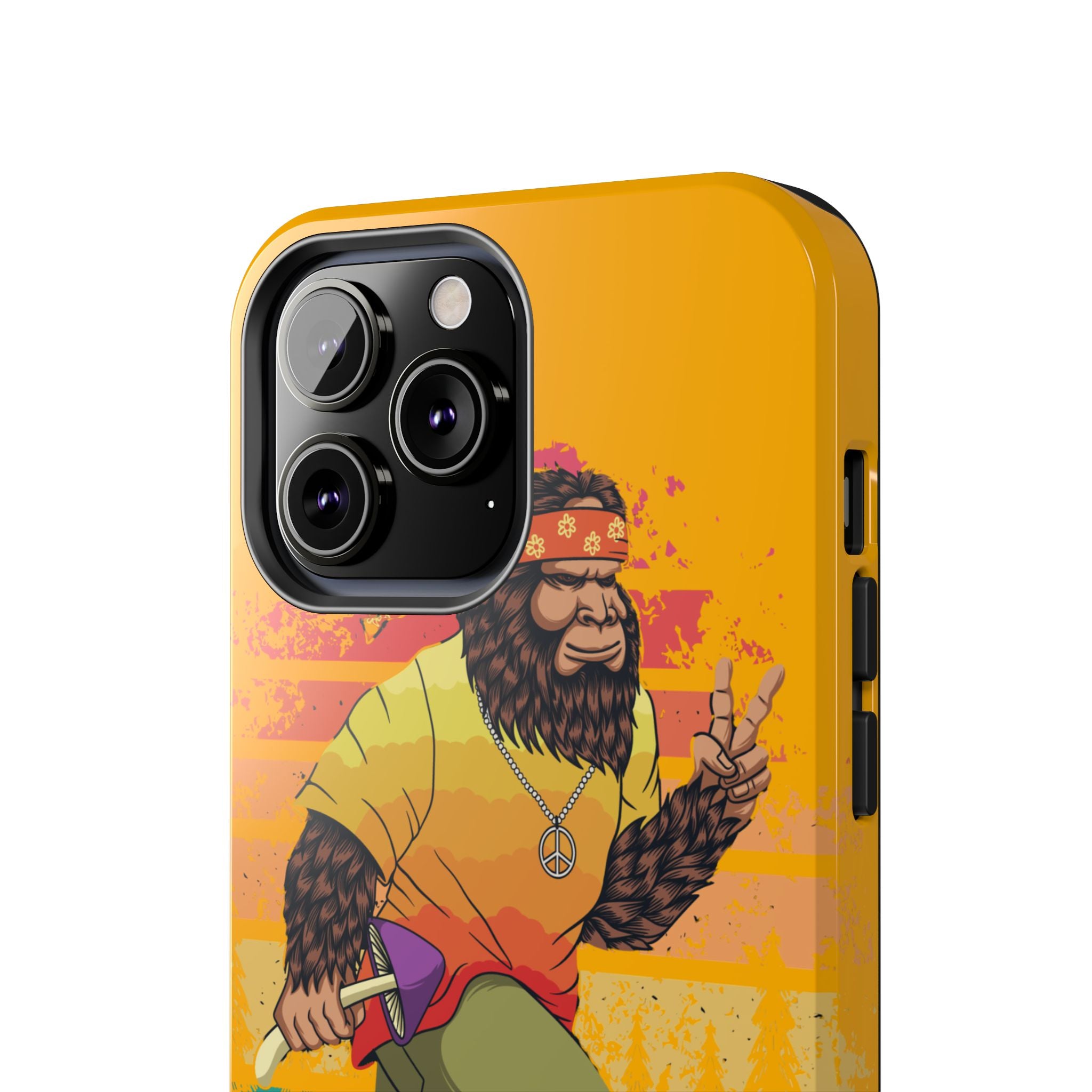 70s Bigfoot Mushroom Hunting Peace Phone Case 🍄✌️