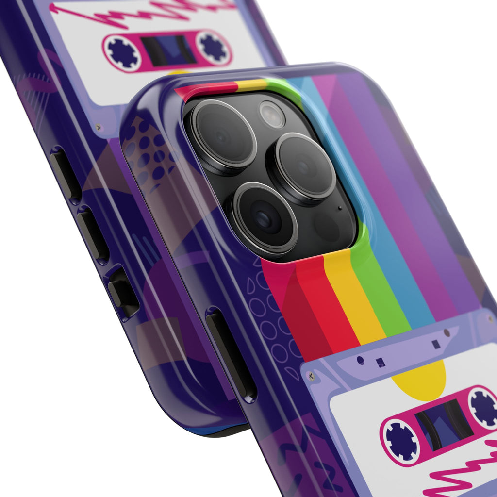 80s–90s Cassette Rainbow Phone Case 📼🌈📱