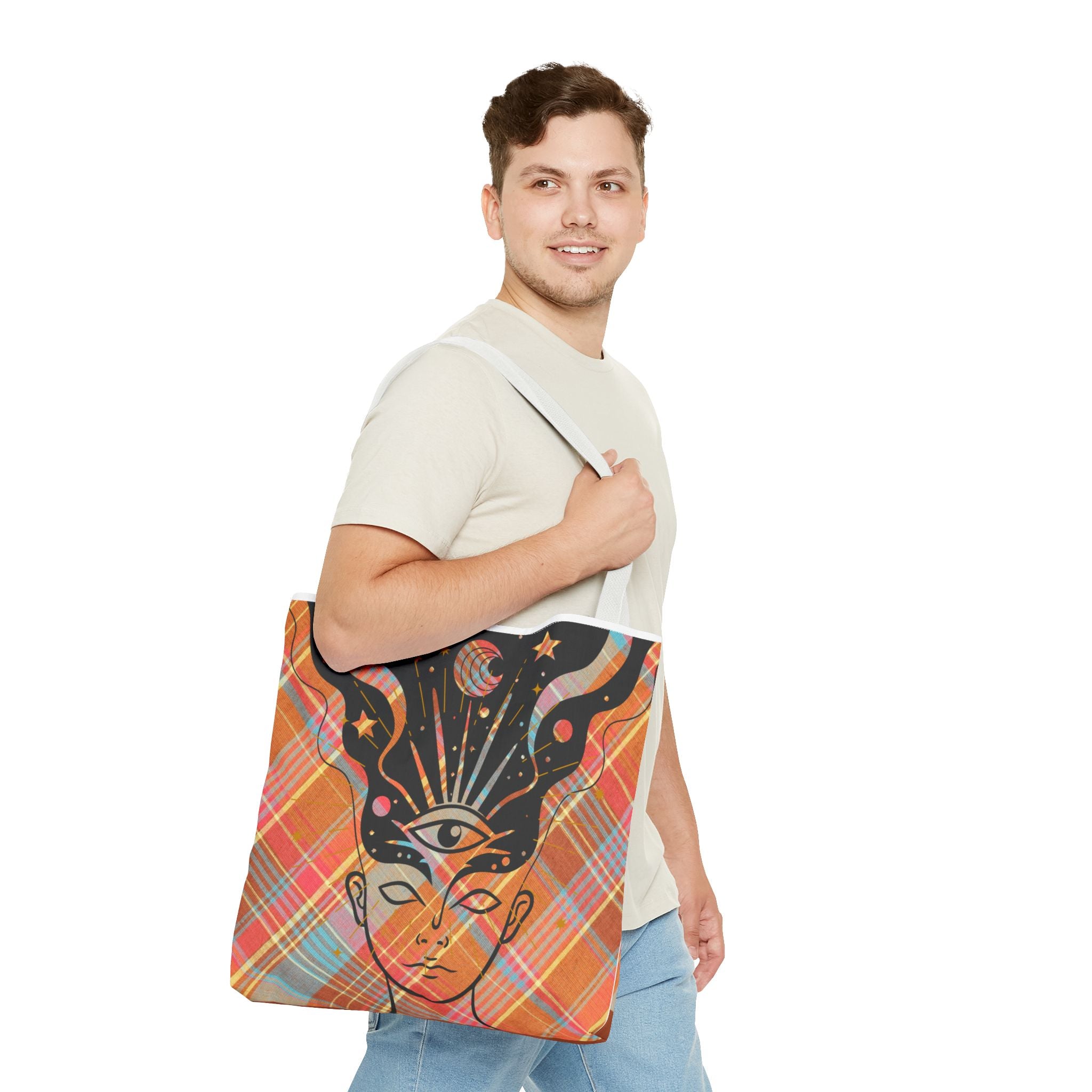 👁️🌼 70s Third Eye Mystical Tote Bag ✨👜