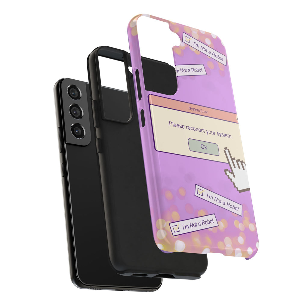 Y2K I’m Not a Robot System Error Phone Case 🤖💻📱