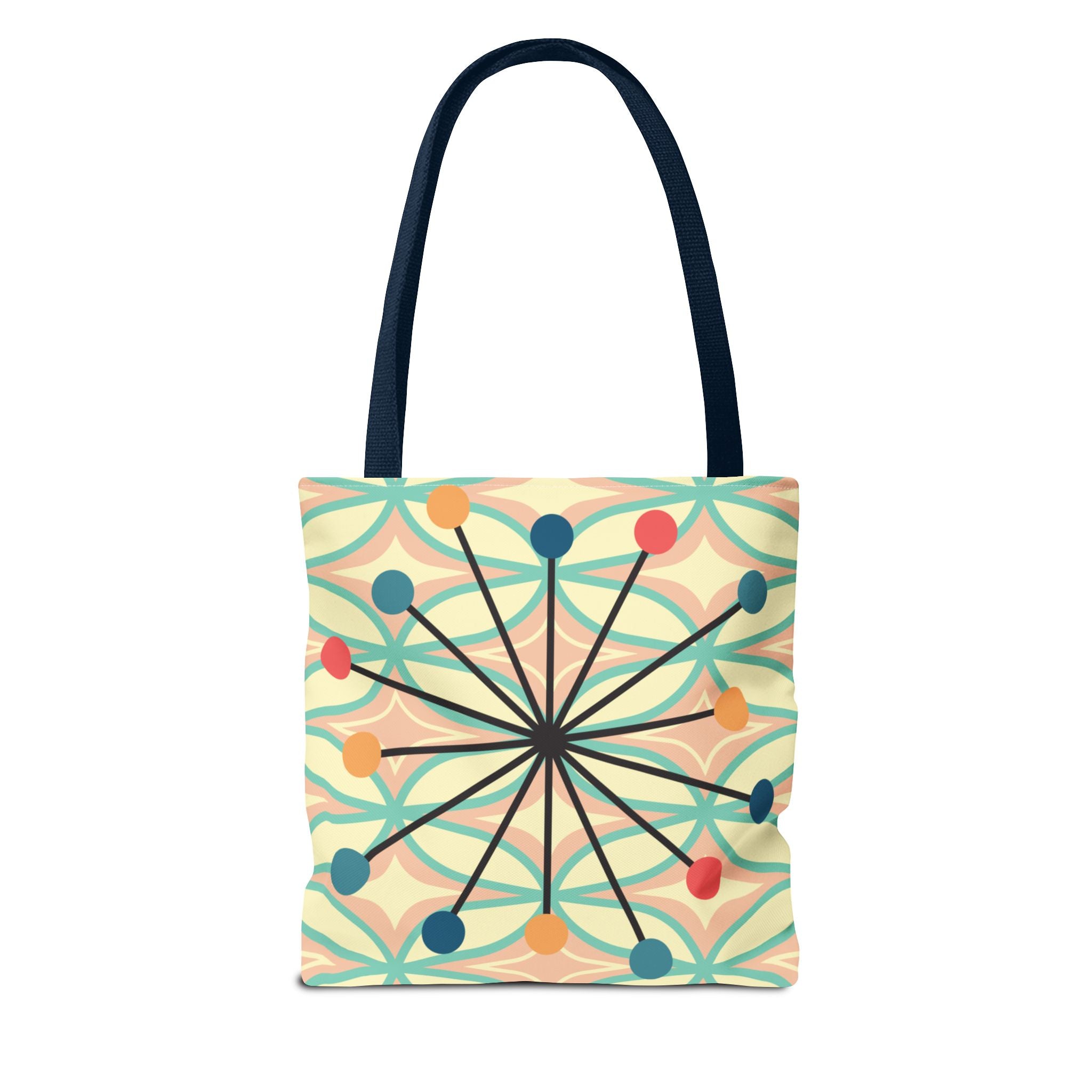🐱 50s Retro Cat & Clock Tote Bag