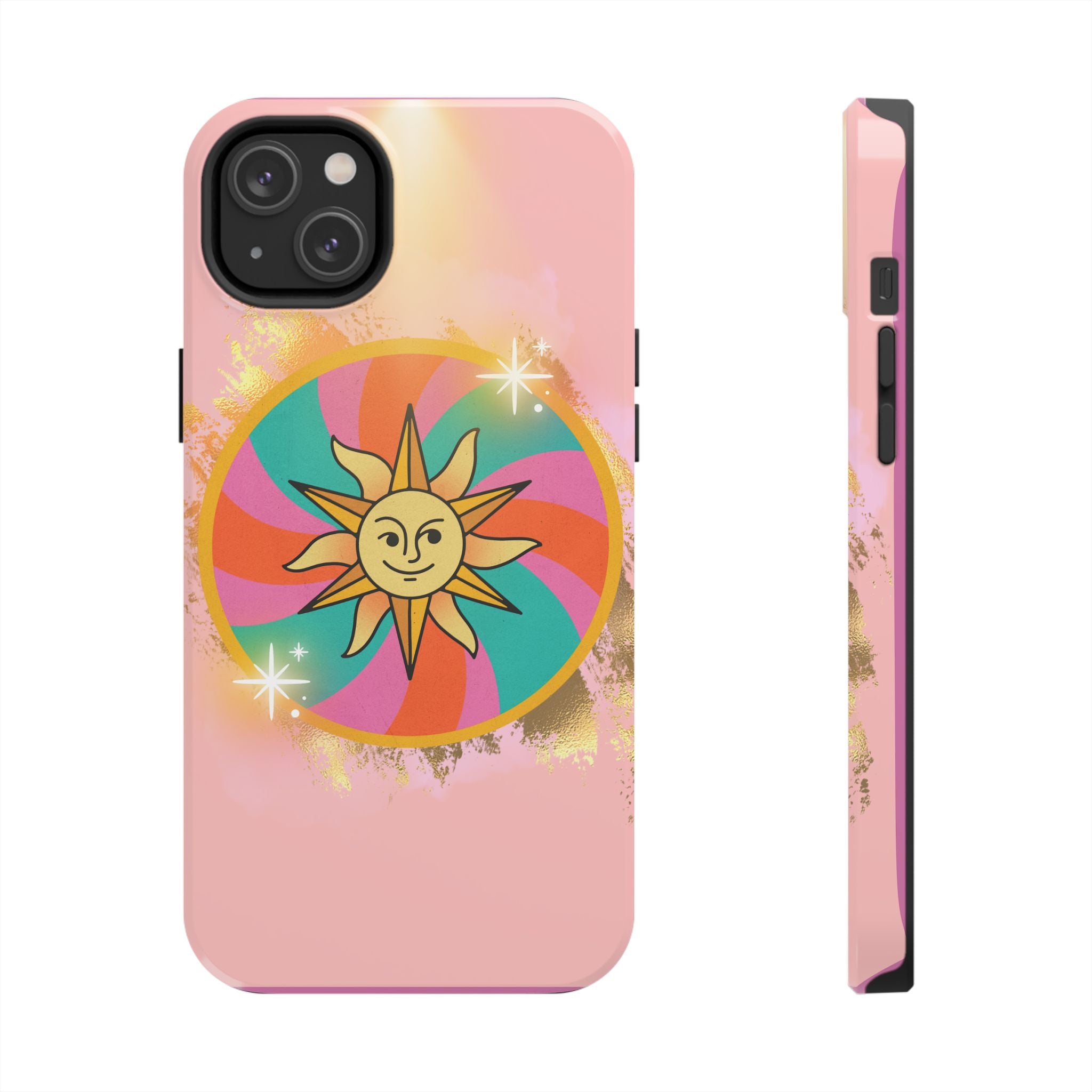 70s Sunshine Tarot Gold Mystical Phone Case 🔮☀️📱