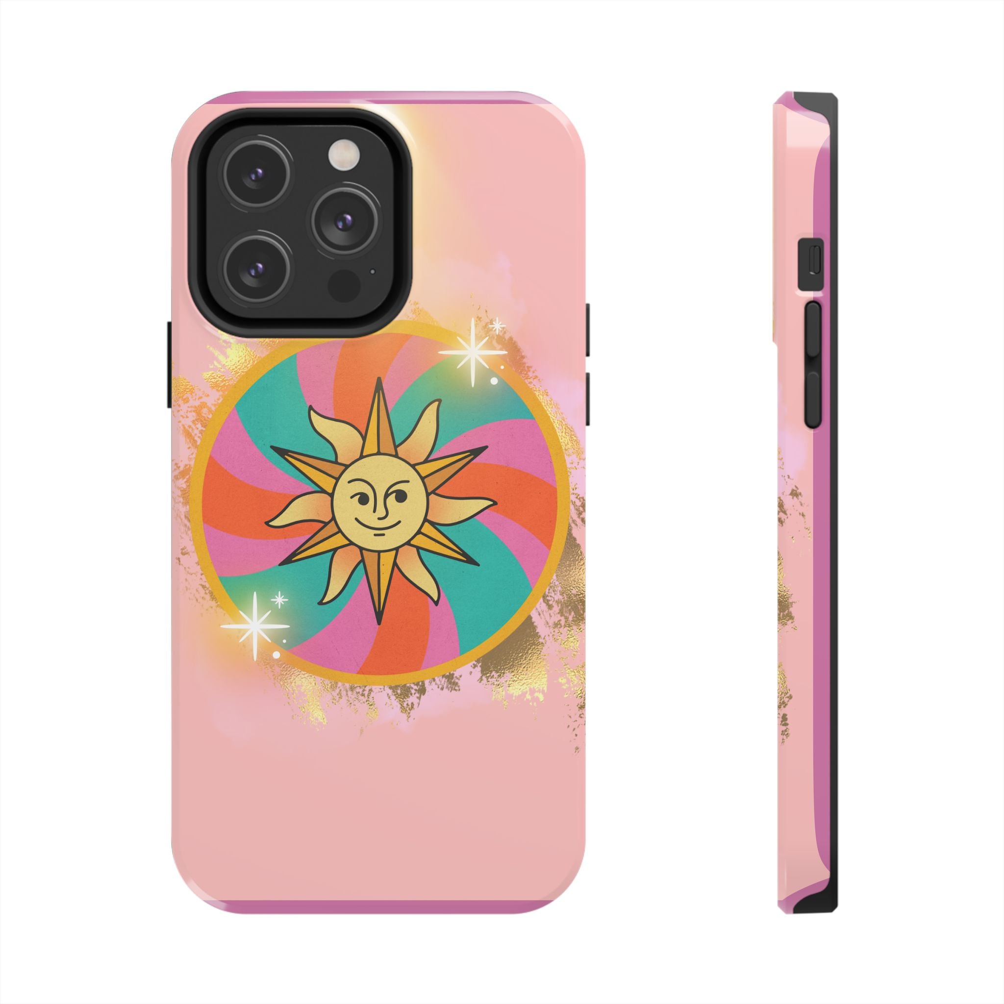 70s Sunshine Tarot Gold Mystical Phone Case 🔮☀️📱