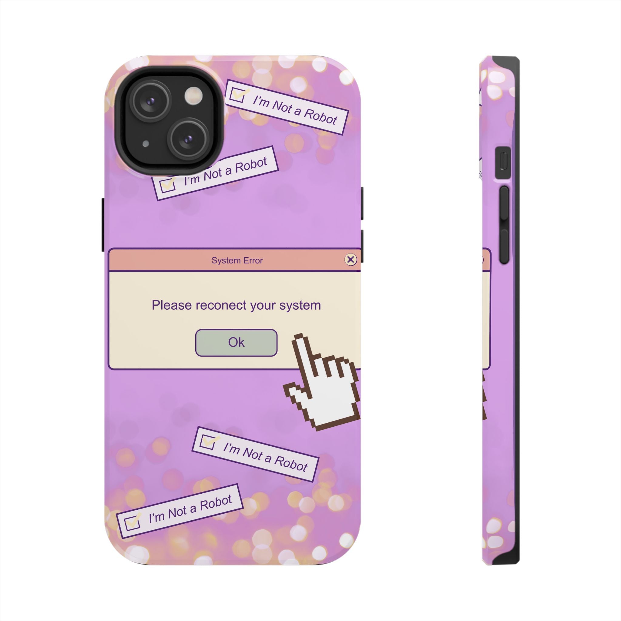 Y2K I’m Not a Robot System Error Phone Case 🤖💻📱