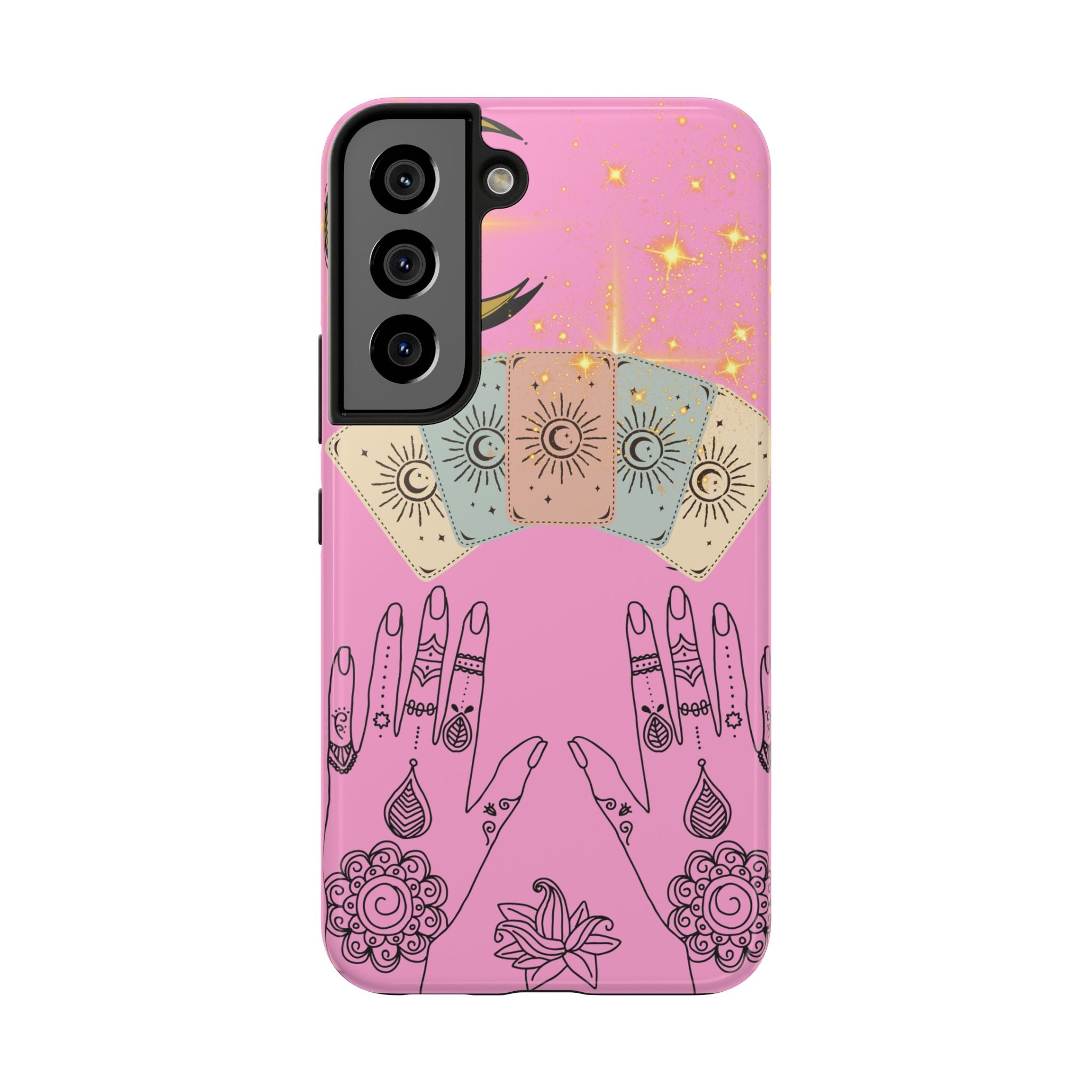 60s–70s Mystical Tarot Henna Hands Phone Case 🔮📱