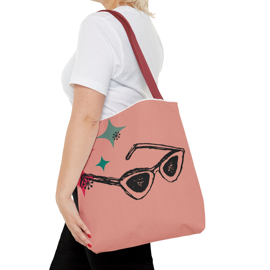 🕶️ 50s Retro Peachy Tote Bag