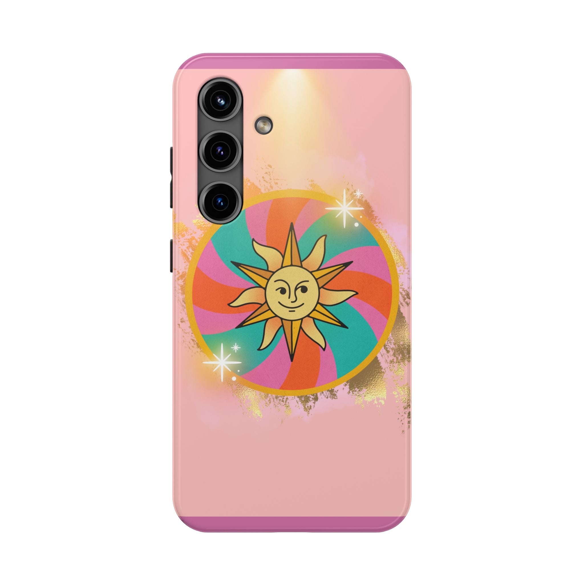 70s Sunshine Tarot Gold Mystical Phone Case 🔮☀️📱
