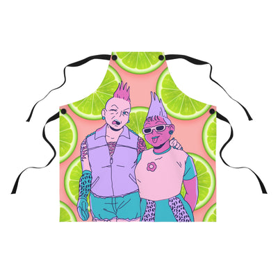 80s Punk Rock Cooking Apron 🍋👩‍🍳