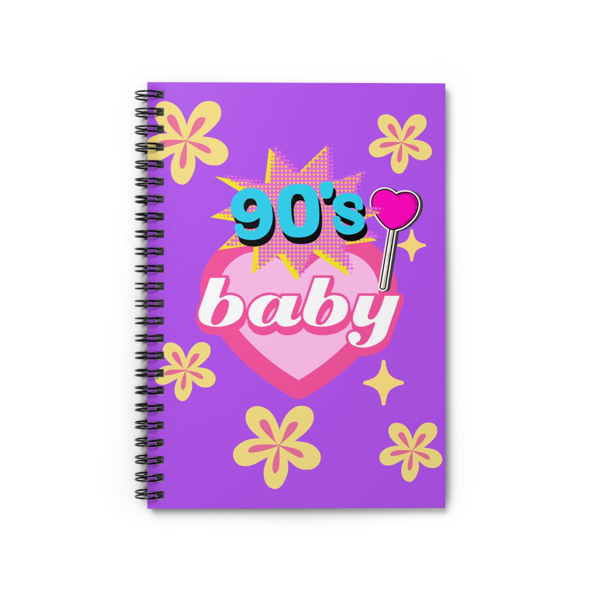 💜🍭 90s Baby Heart Flowers Lollipop Journal 🌸✨