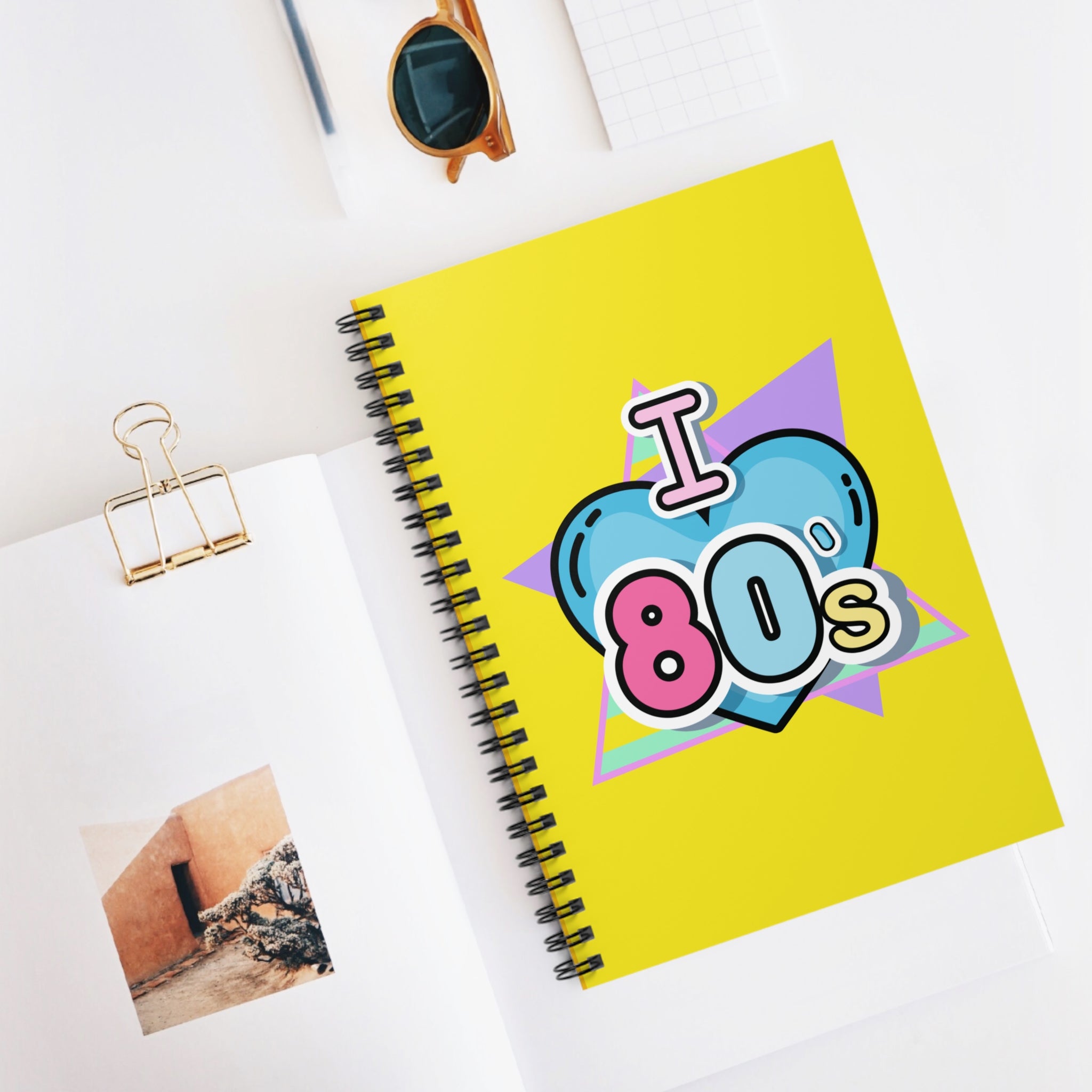 80s Love Spiral Notebook - Nostalgic Stationery for 80s Lovers, Gifts for Retro Fans, Cute Journal, School Supplies, Teachers' Gift