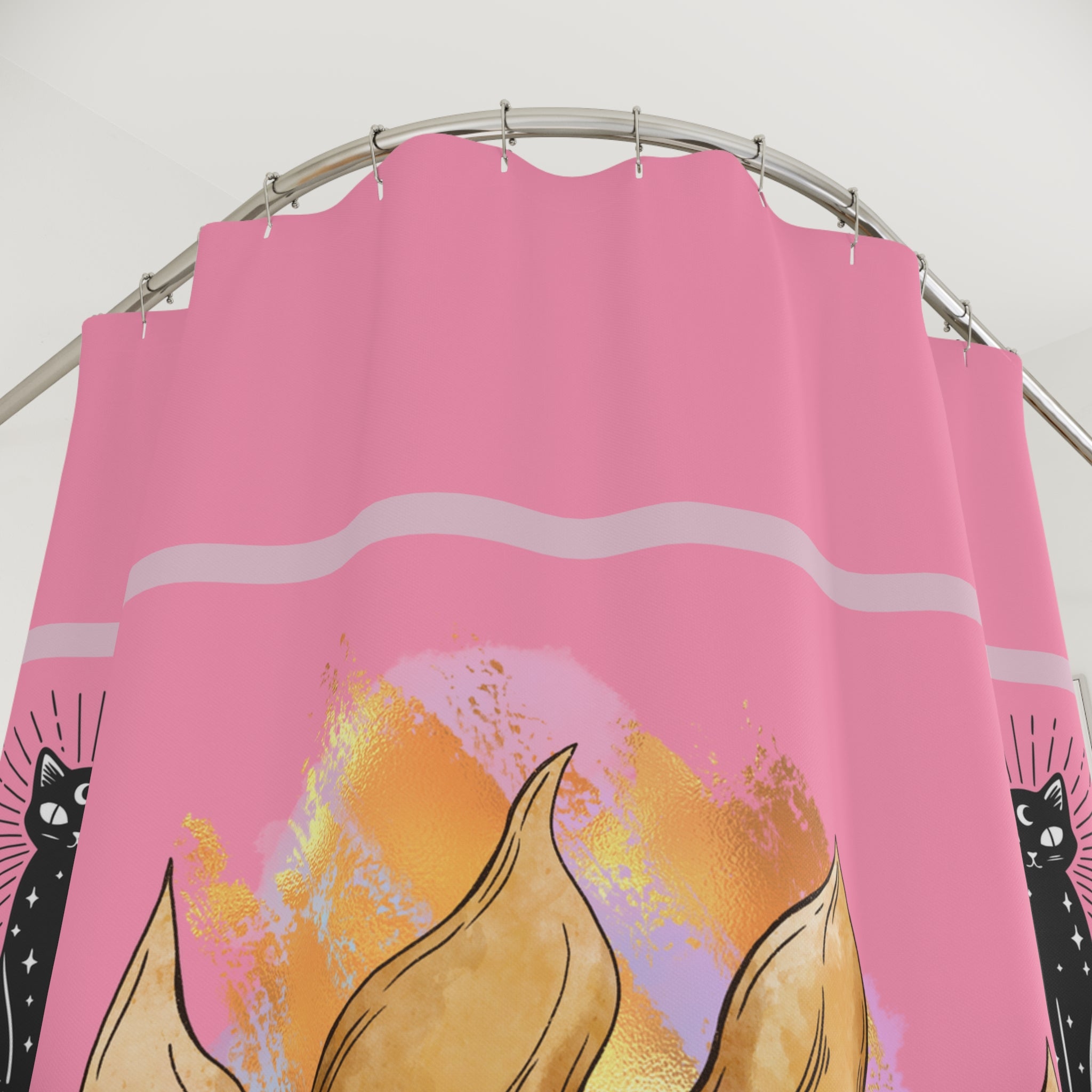 🐱 Mystical Kitties Sun Shower Curtain
