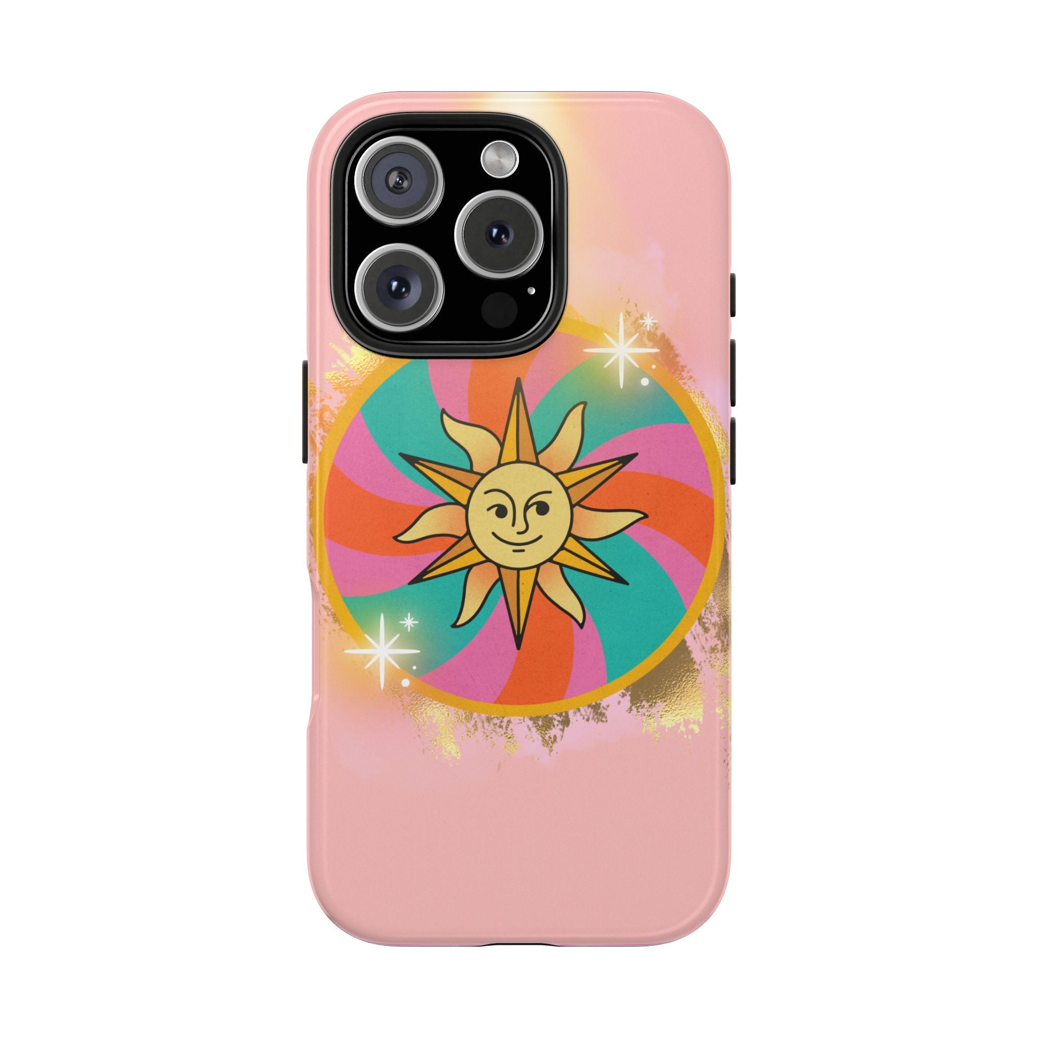 70s Sunshine Tarot Gold Mystical Phone Case 🔮☀️📱