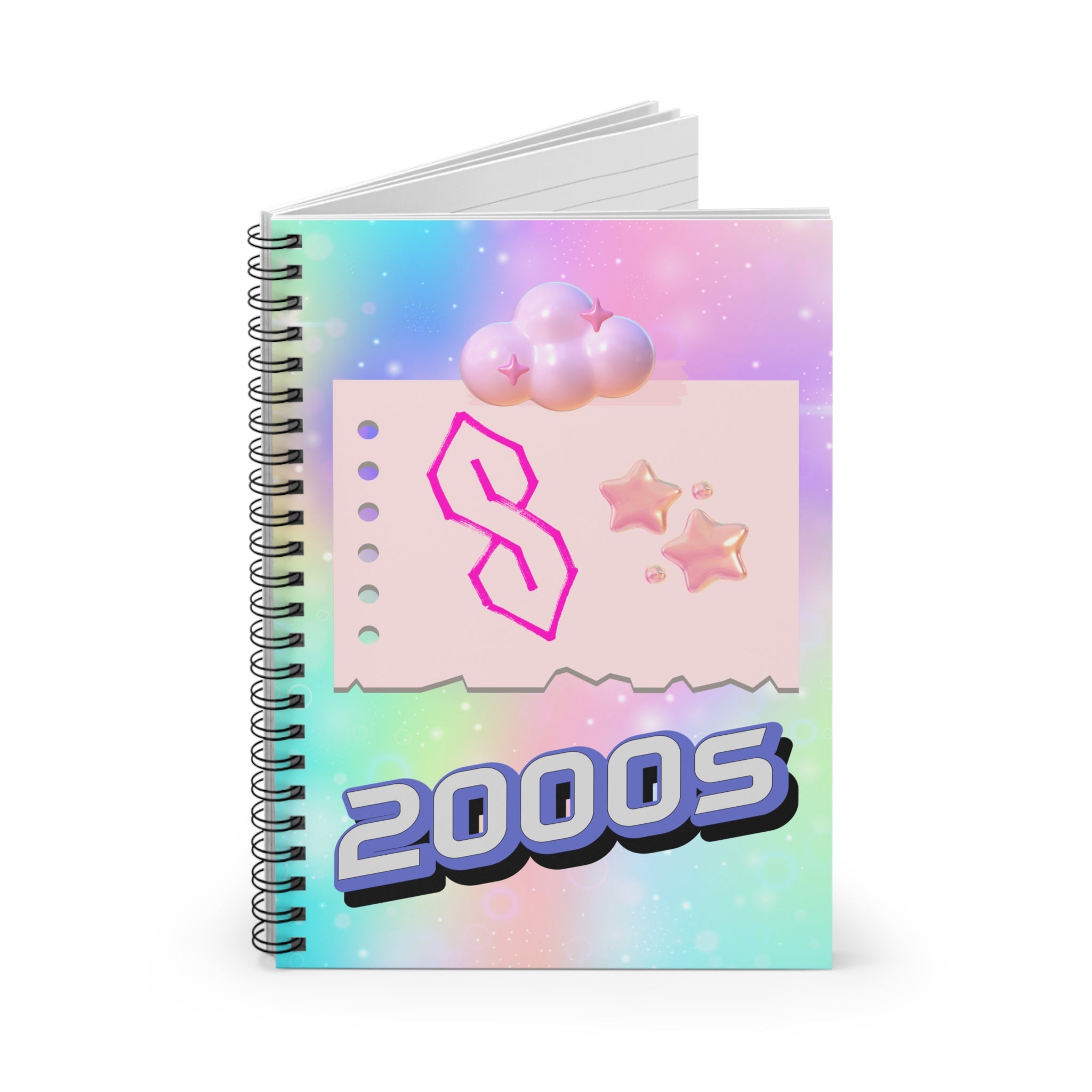 2000s Nostalgia Spiral Notebook | Cute Pastel Journal for Teens, School Supplies, Gift for Friends, Note-taking, Planner