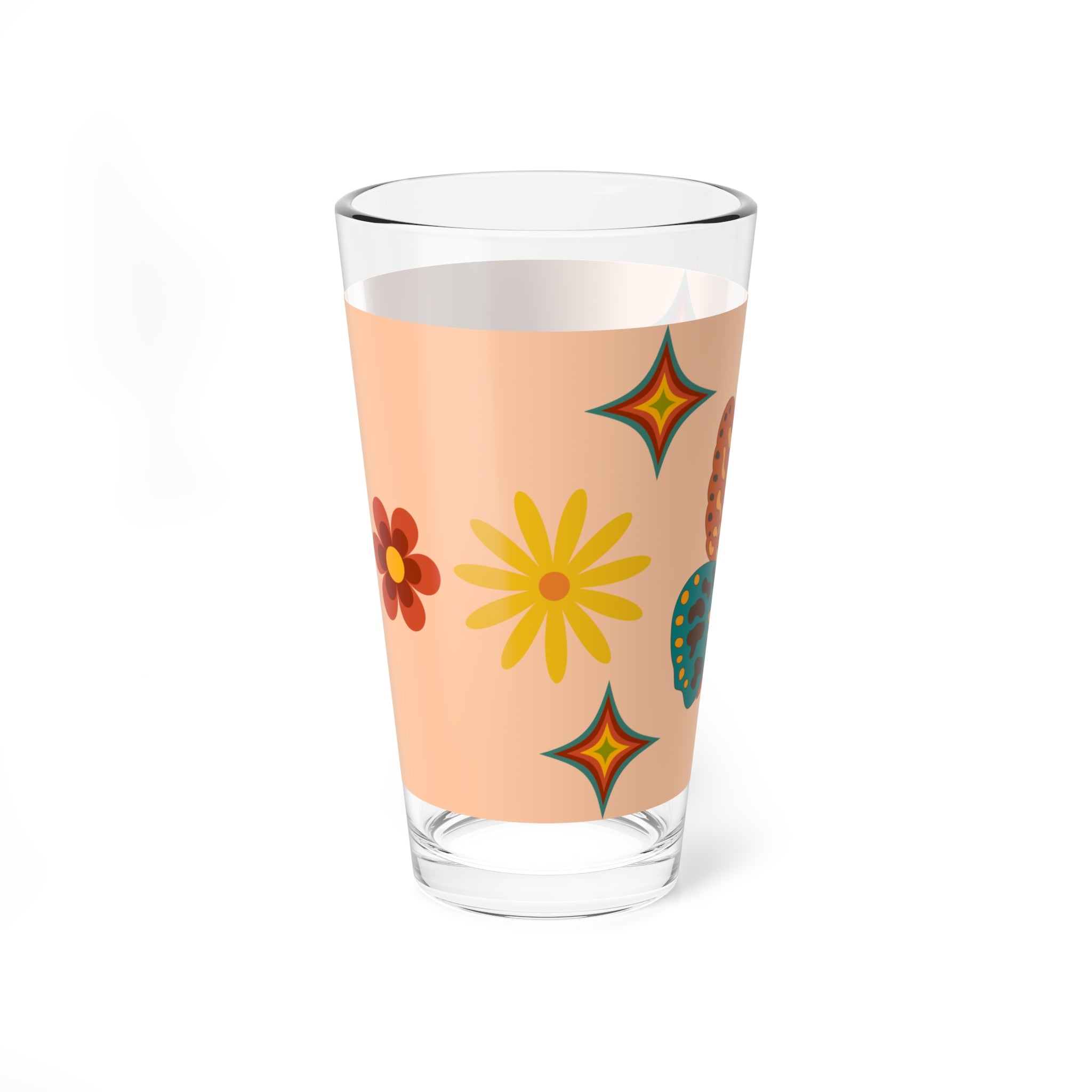🦋 60s Butterfly Flower Power Glass
