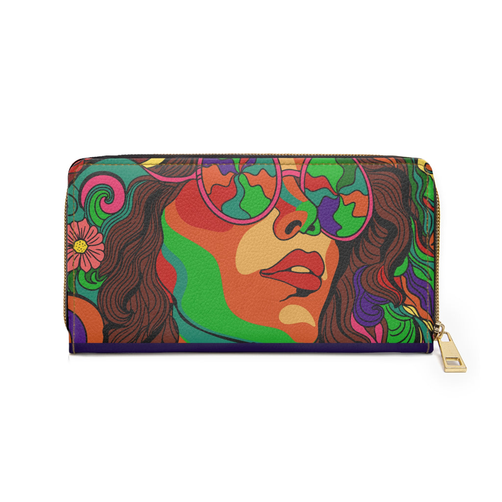 70s Trippy Hippie Woman Wallet ✌️🌸🌈