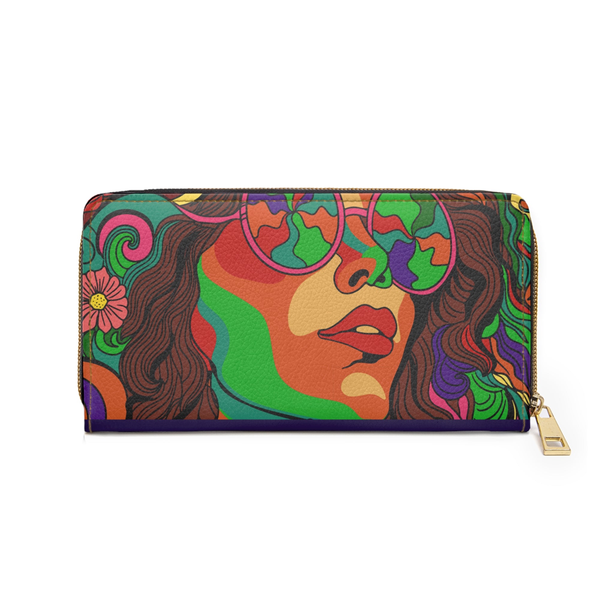 70s Trippy Hippie Woman Wallet ✌️🌸🌈