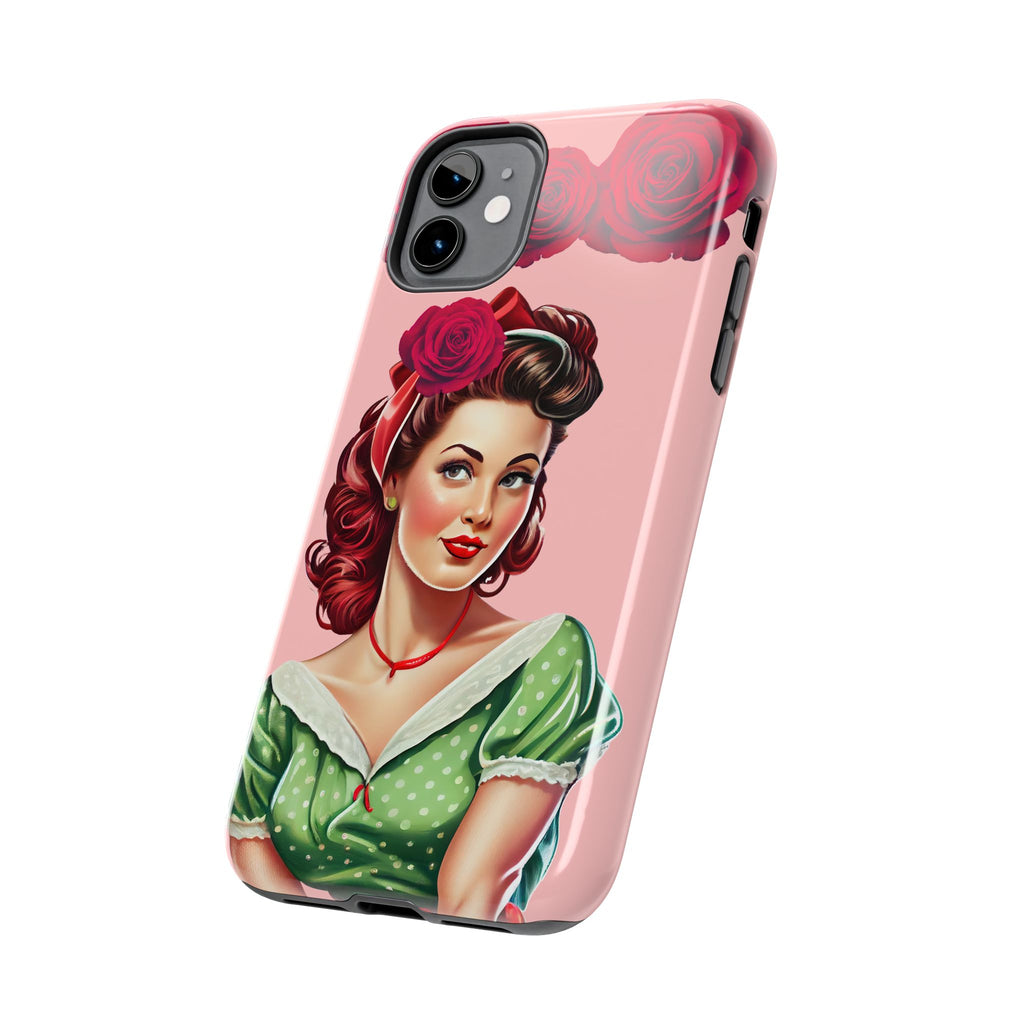 50s Rose Pinup Romance Phone Case 🌹💕📱