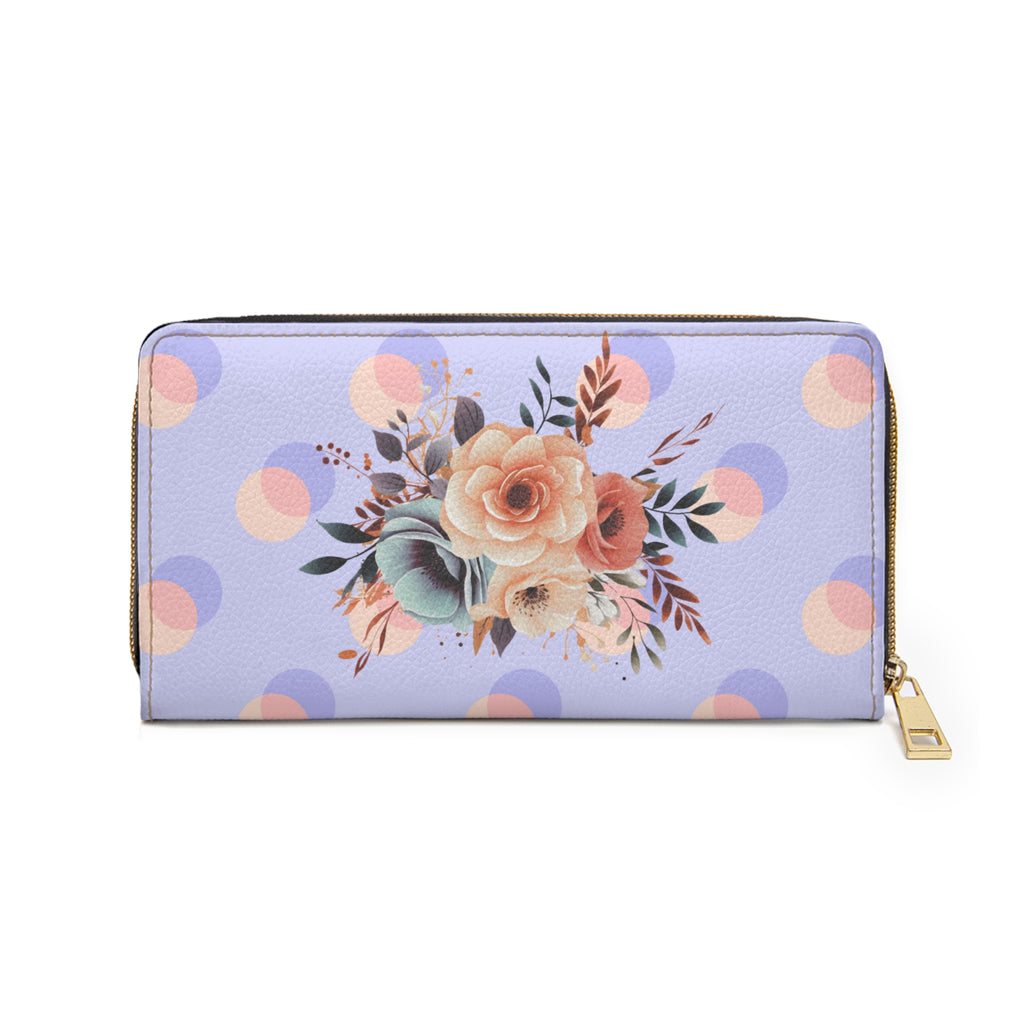 50s Retro Woman Light Purple & Peach Florals Wallet 🌸💜🌷