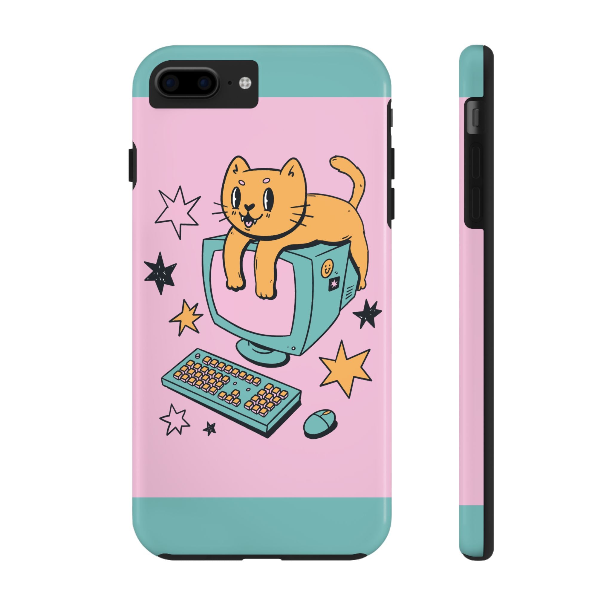 90s Cat and Computer Phone Case 🐱💾