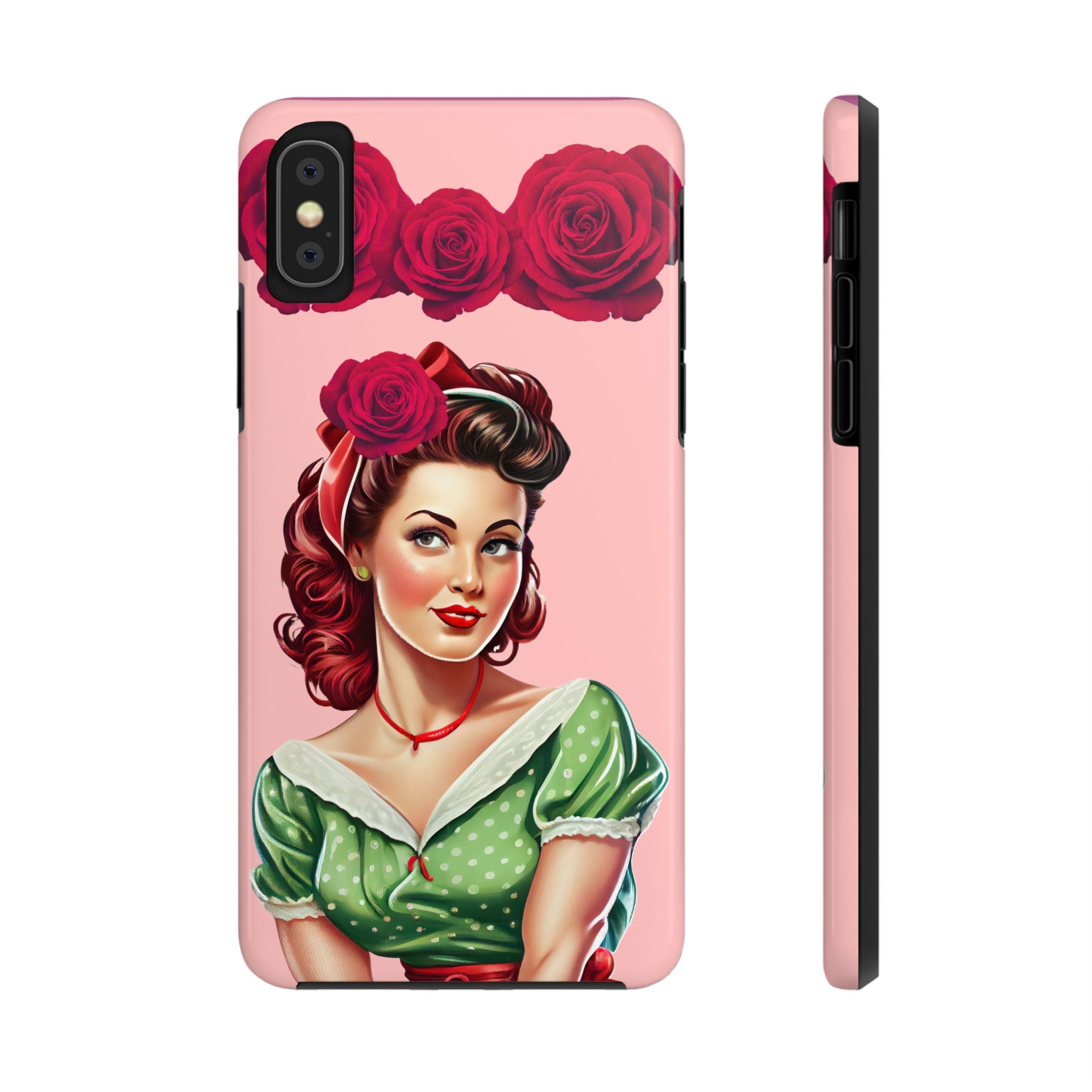 50s Rose Pinup Romance Phone Case 🌹💕📱