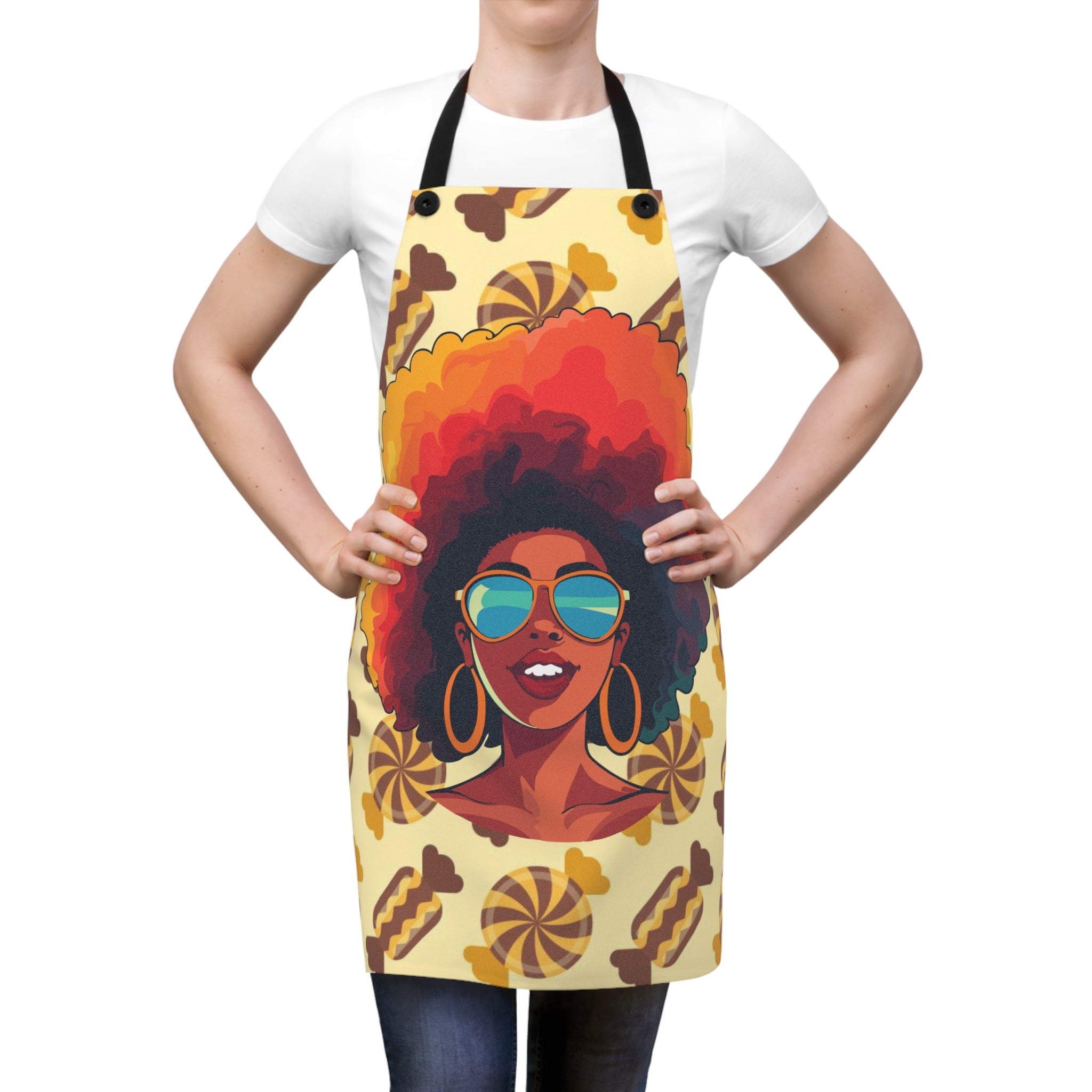 70s Afro Retro Cooking Apron ✨👩🏾‍🍳