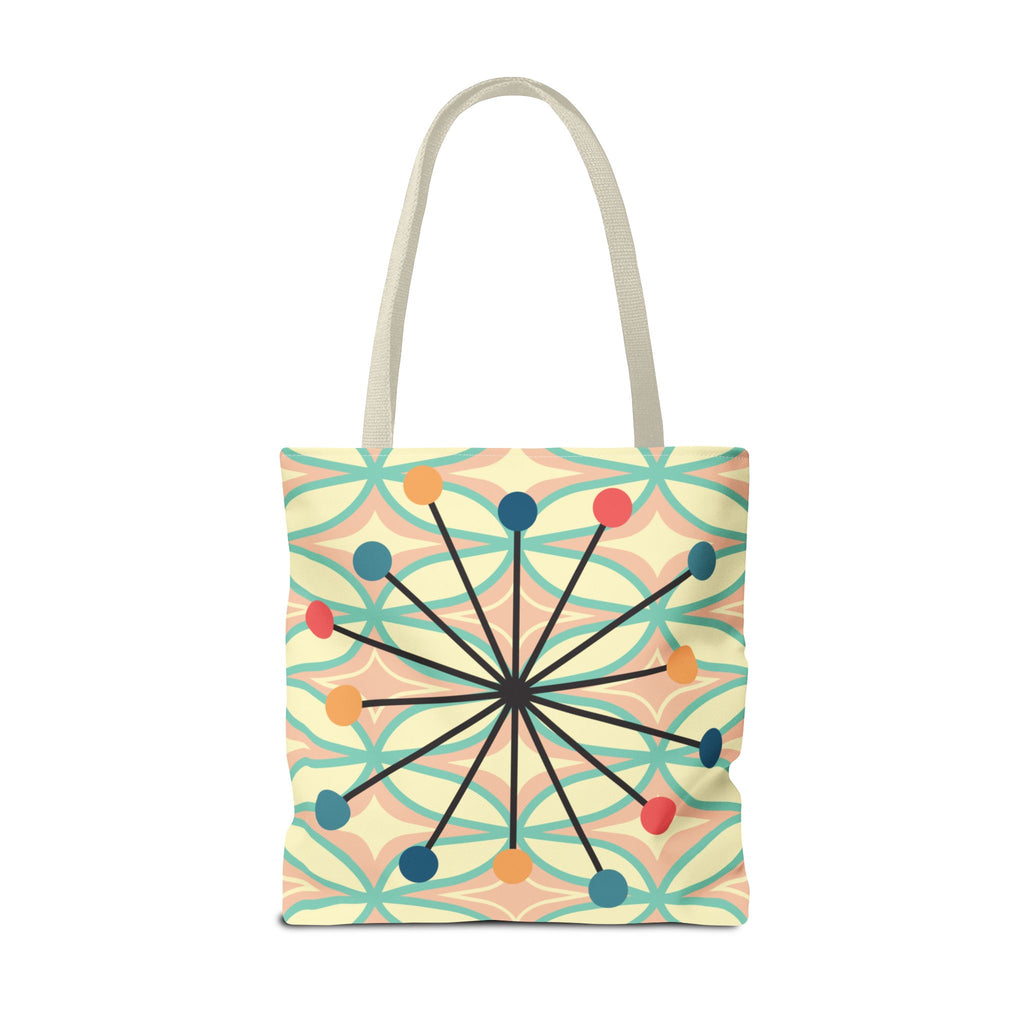 🐱 50s Retro Cat & Clock Tote Bag