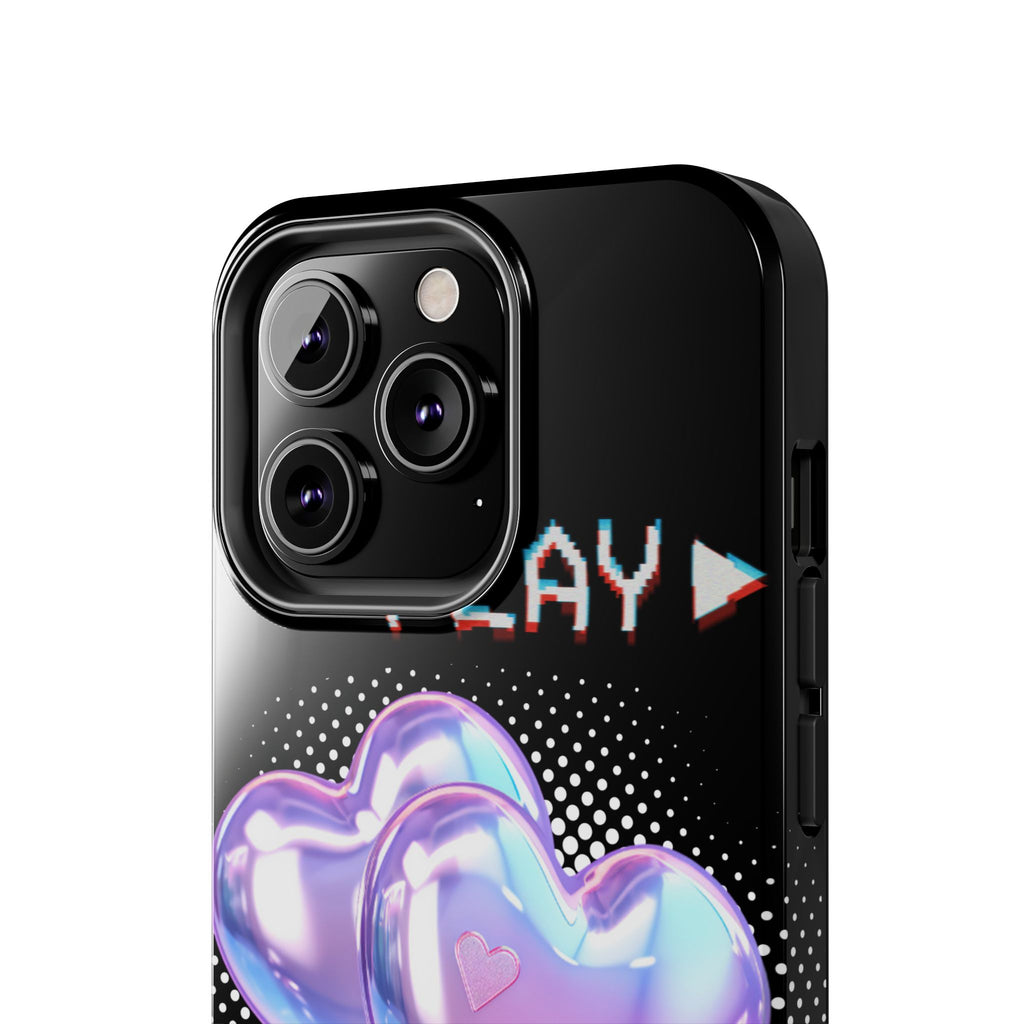 Y2K Black Play Barcode Phone Case 📱🖤